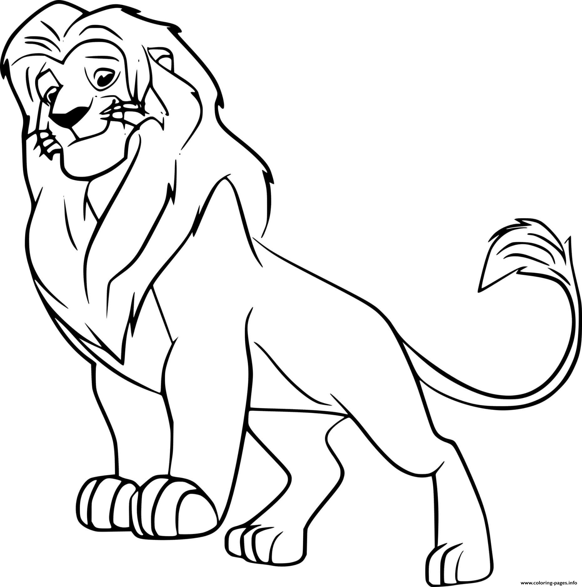 simba coloring page transparent png the lion king