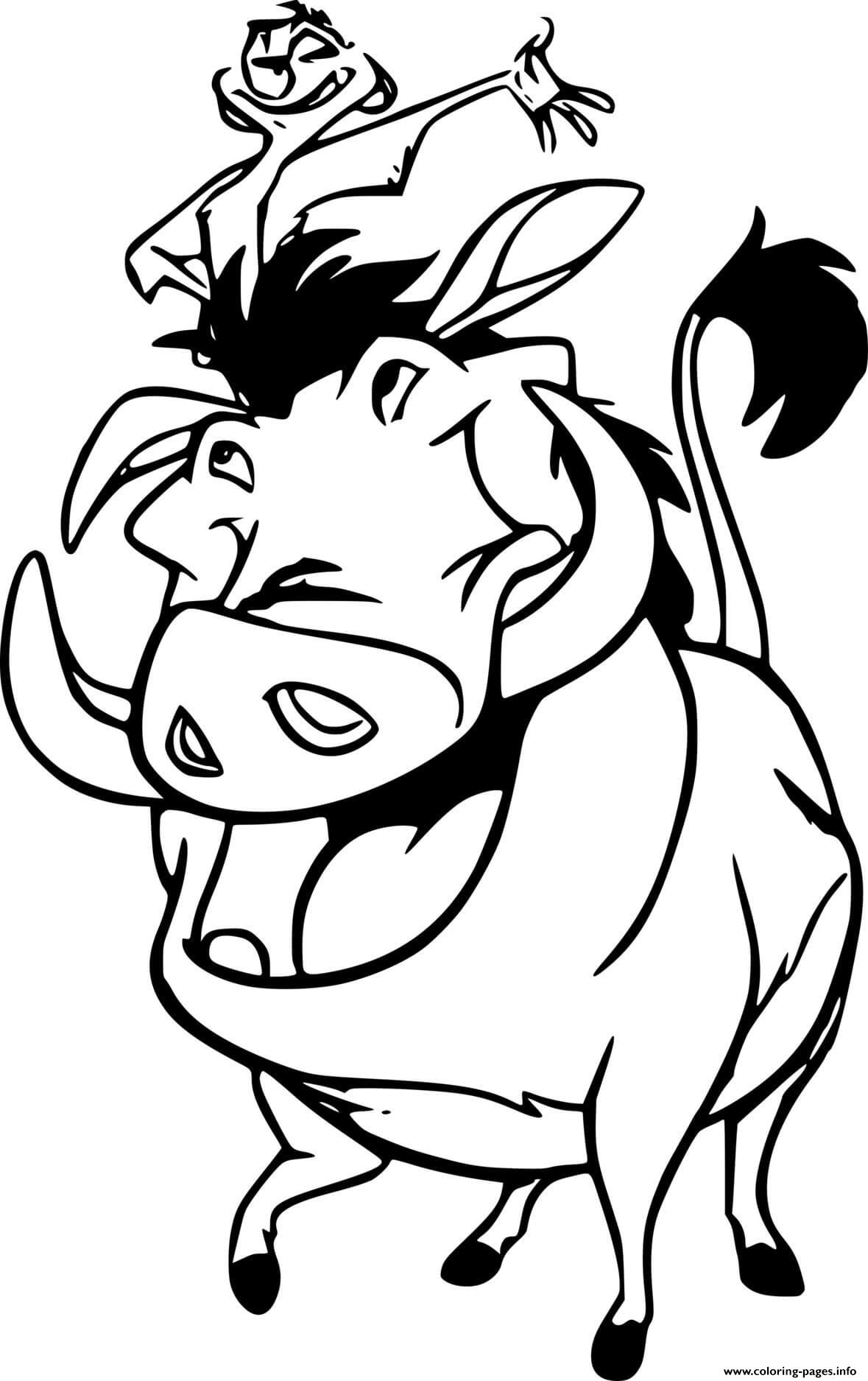 Timon And Pumbaa coloring
