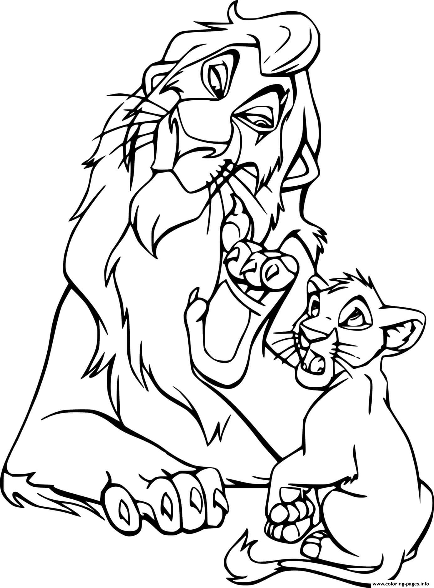 Simba Lion King Coloring Pages