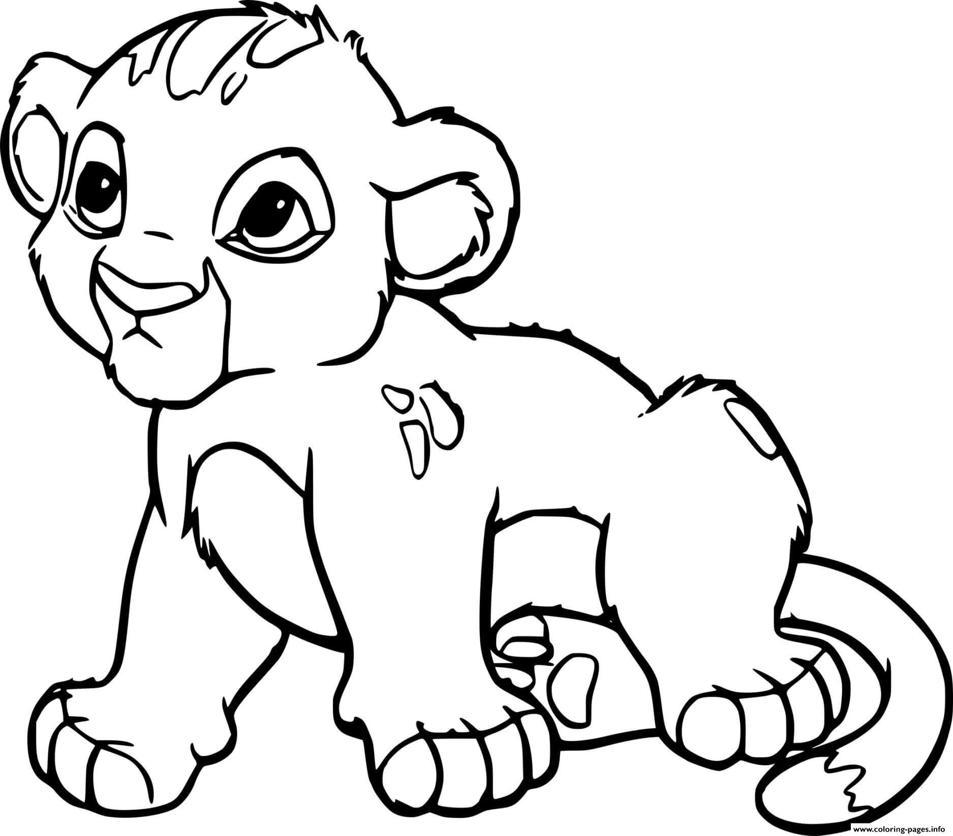 Baby Cute Simba coloring