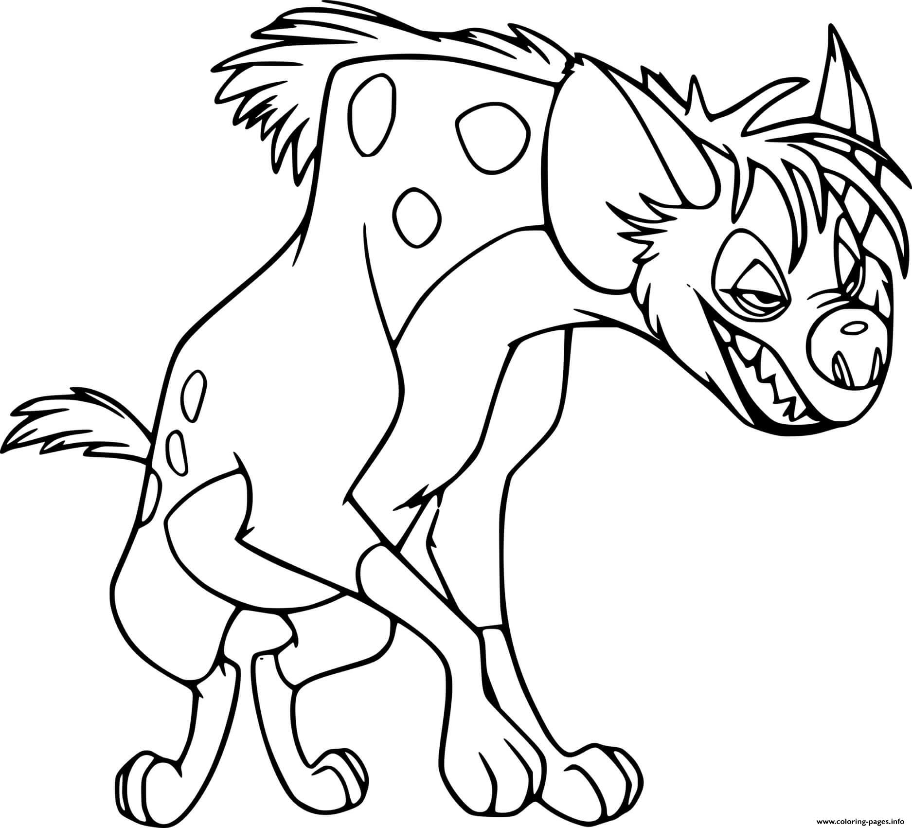 Shenzi Hyena coloring