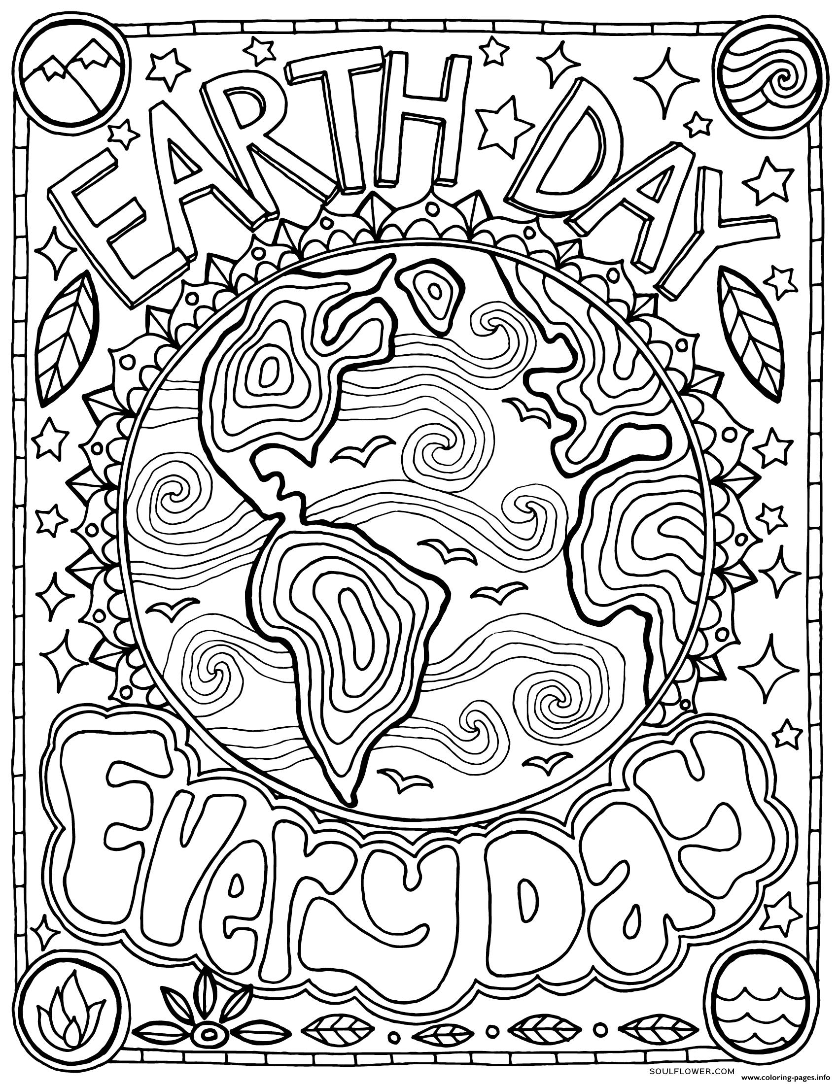 Earth Day Everyday coloring