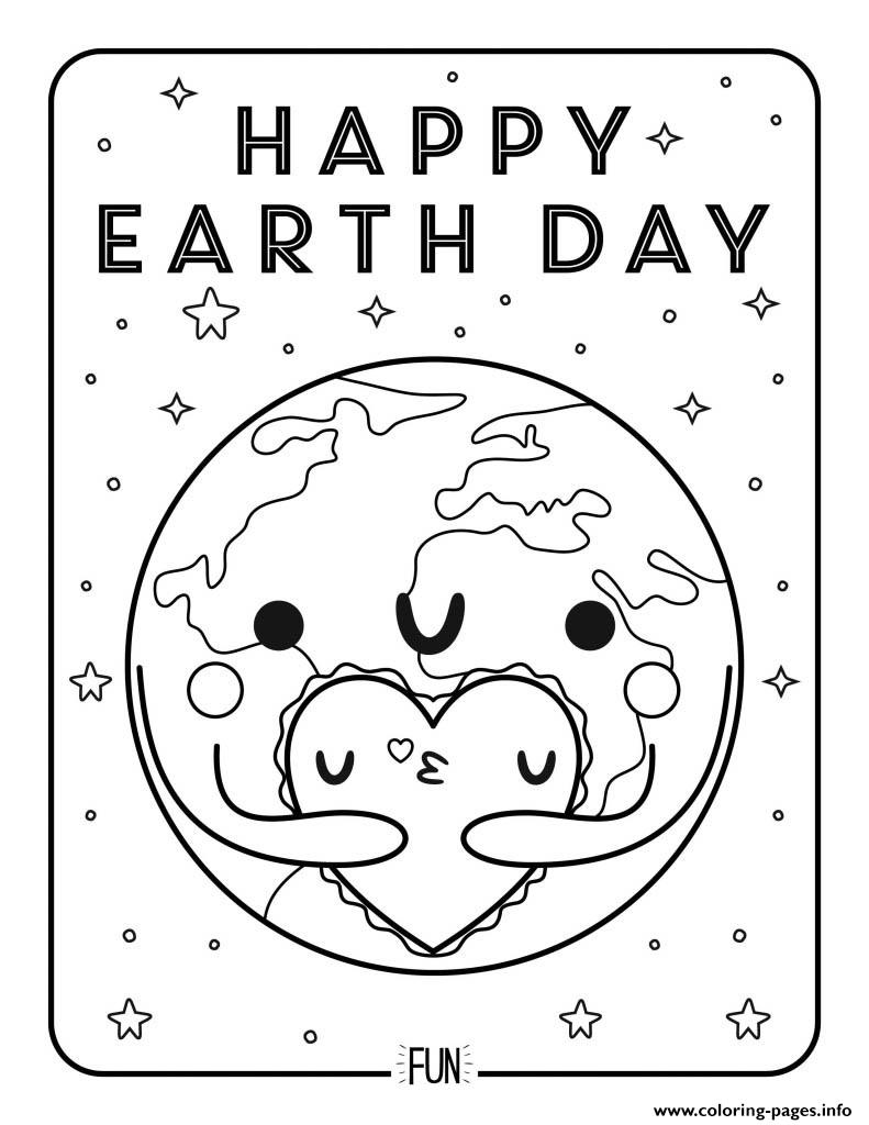 Happy Earth Day coloring