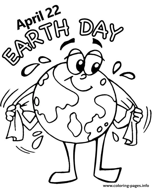April 22 Earth Day coloring