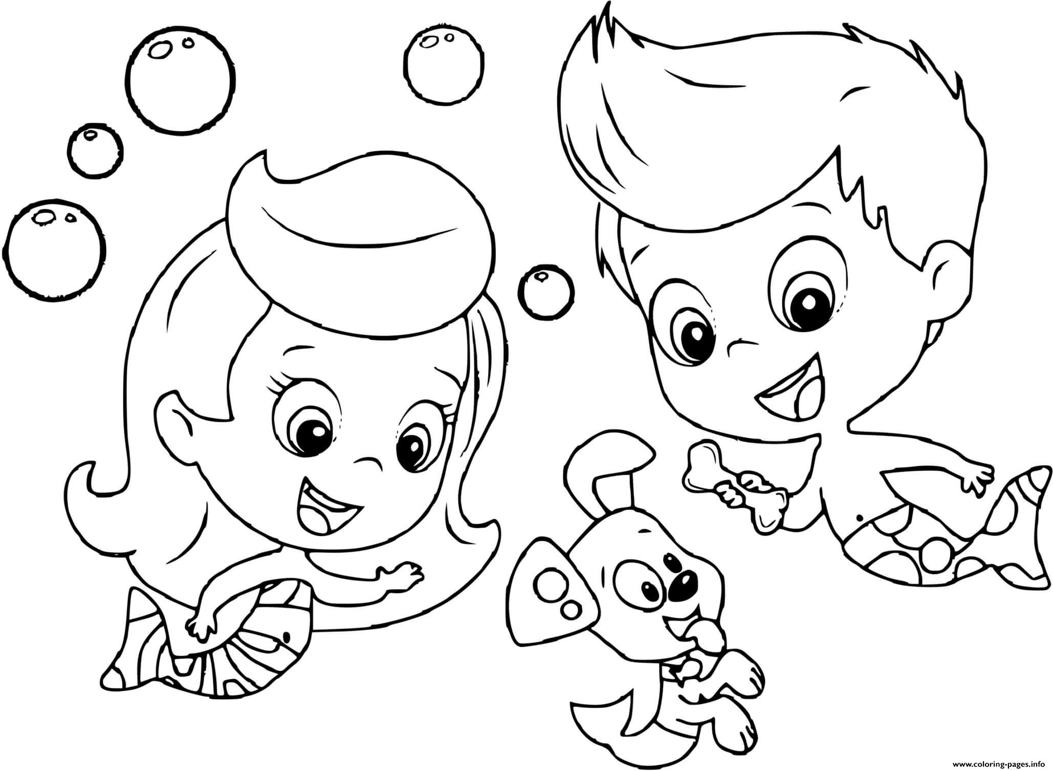 Molly Gil Bubble Puppy Bubble Guppies coloring pages