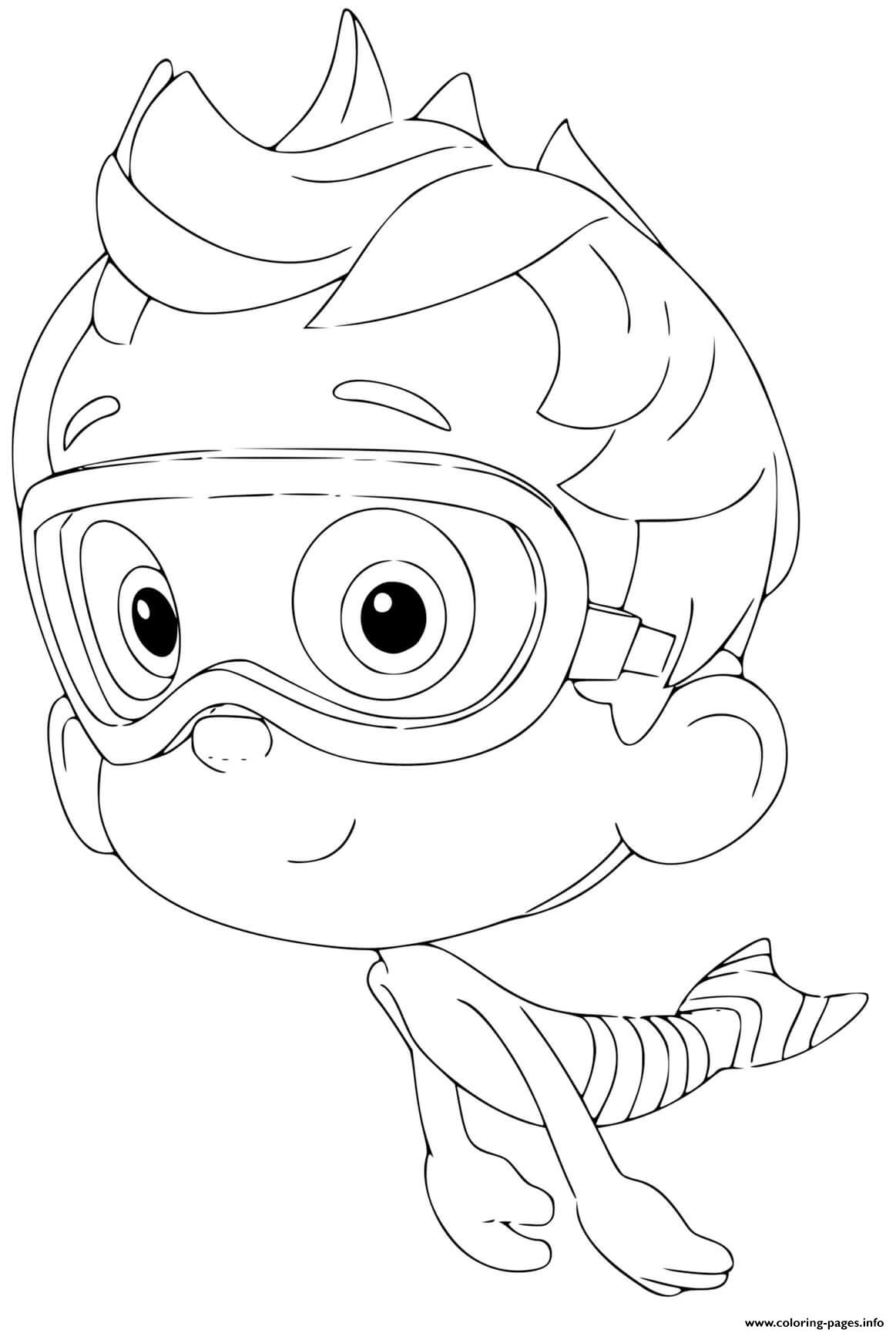 Nonny Bubble Guppies Kids Mermaid coloring pages