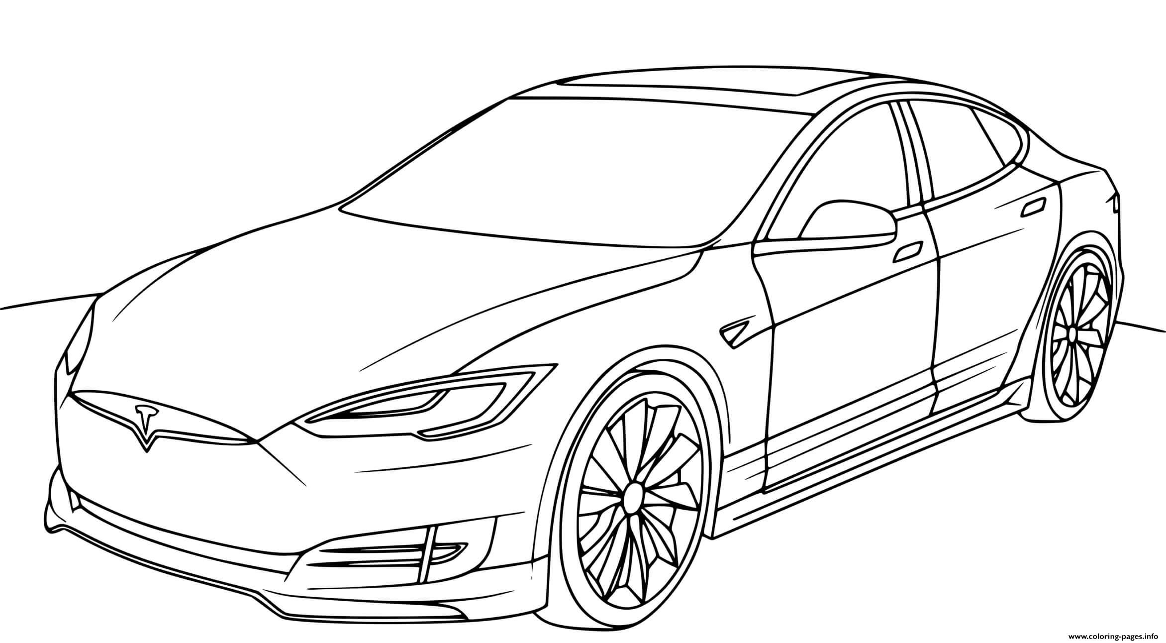 Tesla Model S coloring