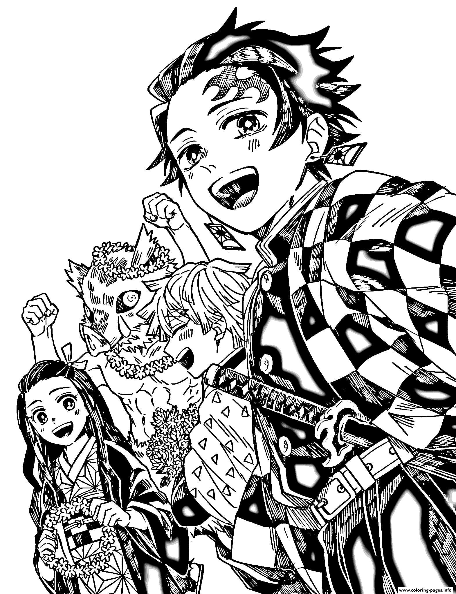 28 Demon Slayer Coloring Pages Pics My Modern Wise
