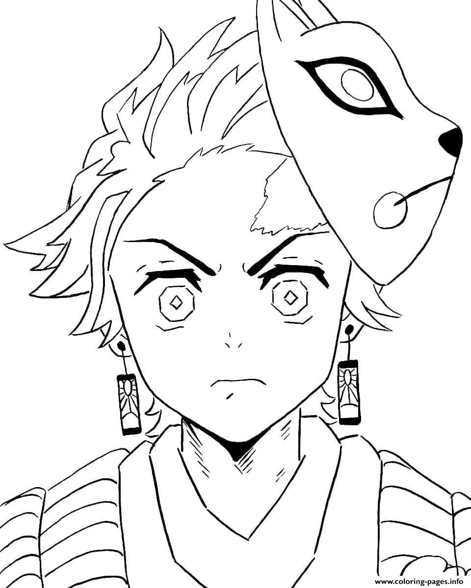 Tanjiro Kamado Demon Slayer Coloring Page Free Printable Coloring 