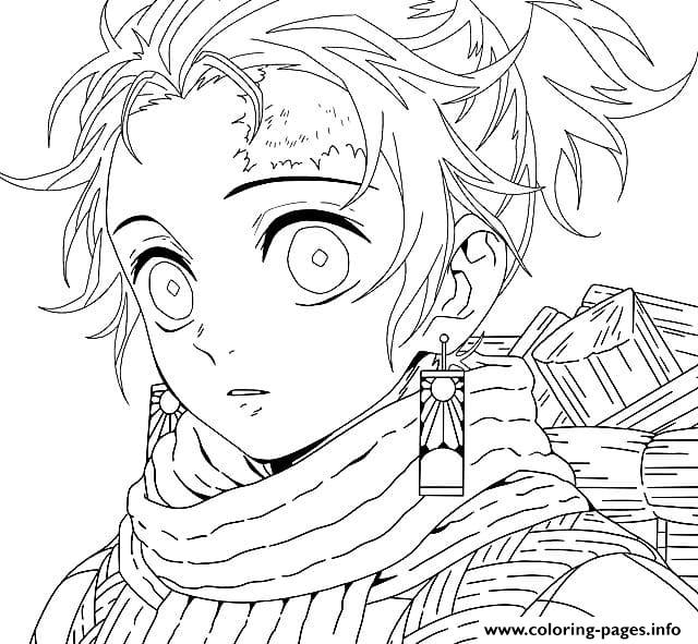 Tanjiro Kamado From Demon Slayer Coloring Page Images And Photos Finder