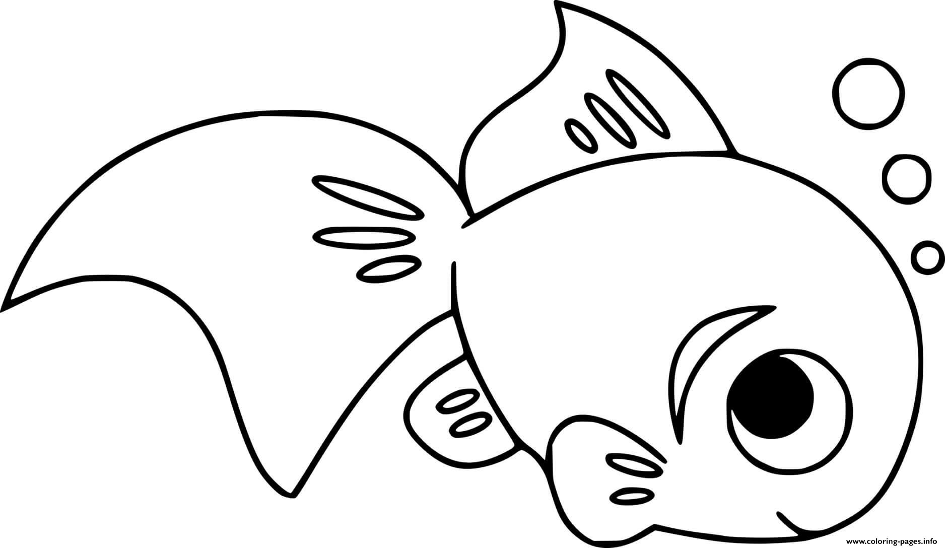 Cartoon Goldfish coloring