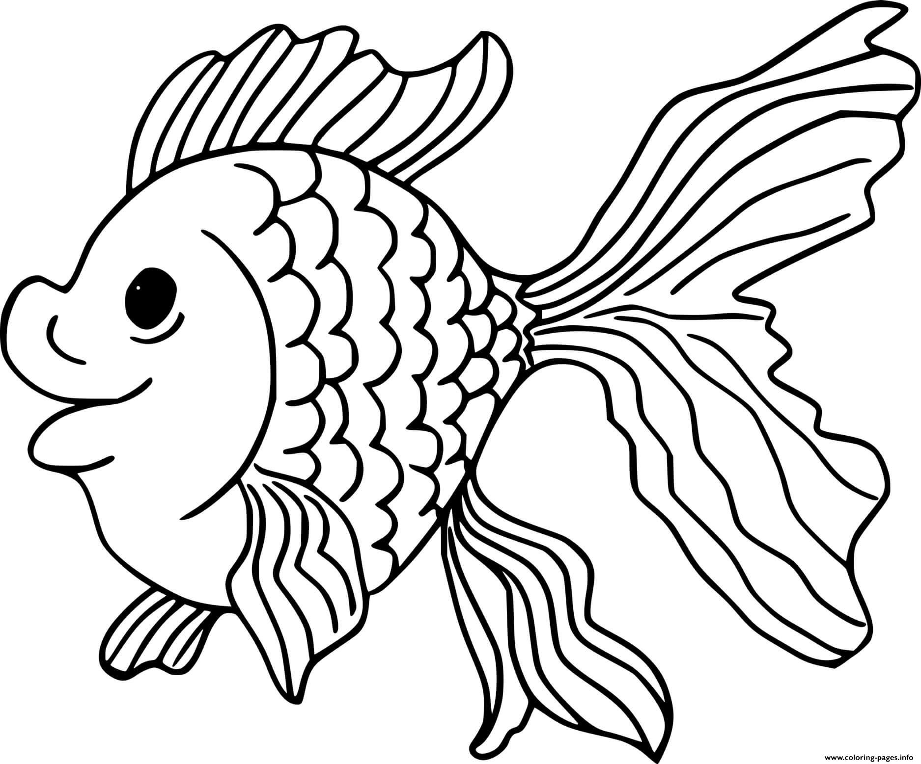 Pompom Goldfish coloring pages