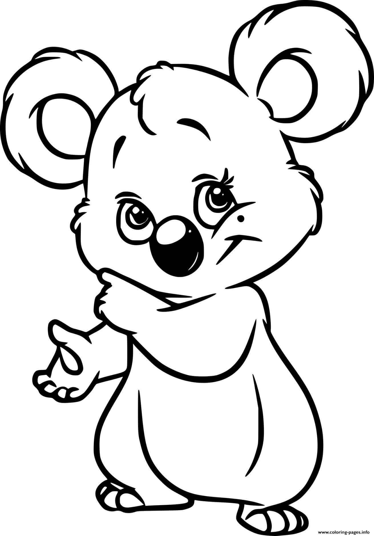 Cartoon Baby Koala coloring