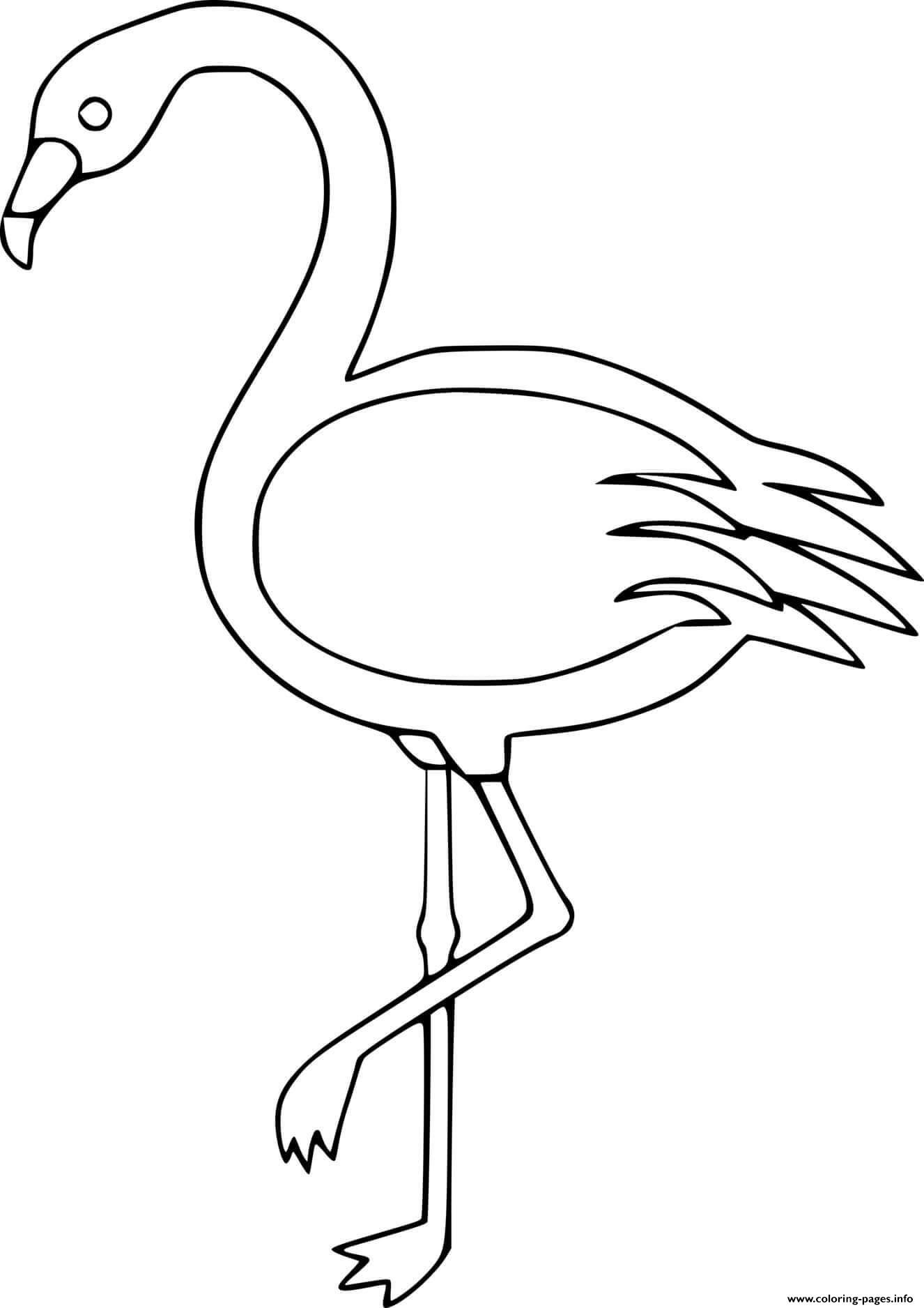 Easy Flamingo coloring