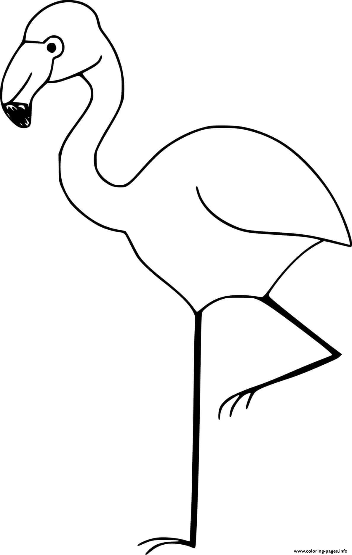 Very Easy Flamingo coloring