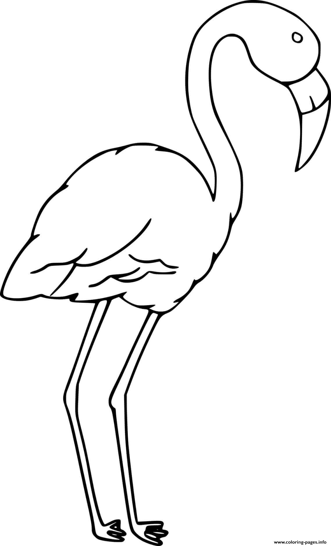 Beautiful Easy Flamingo coloring