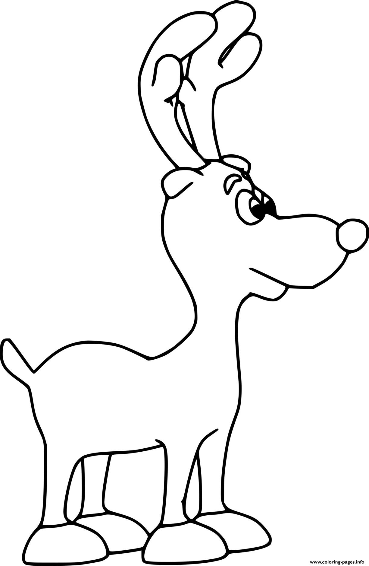Funny Baby Deer coloring pages