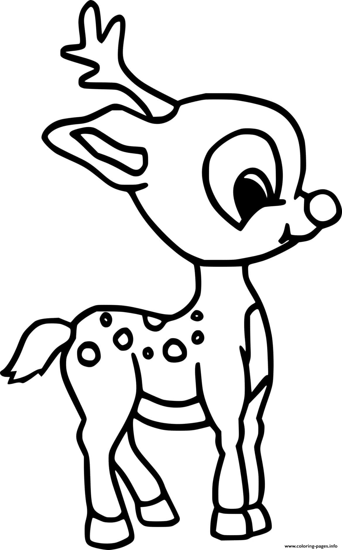 Cartoon Cute Baby Deer Coloring Pages Deer Coloring Pages The Best 