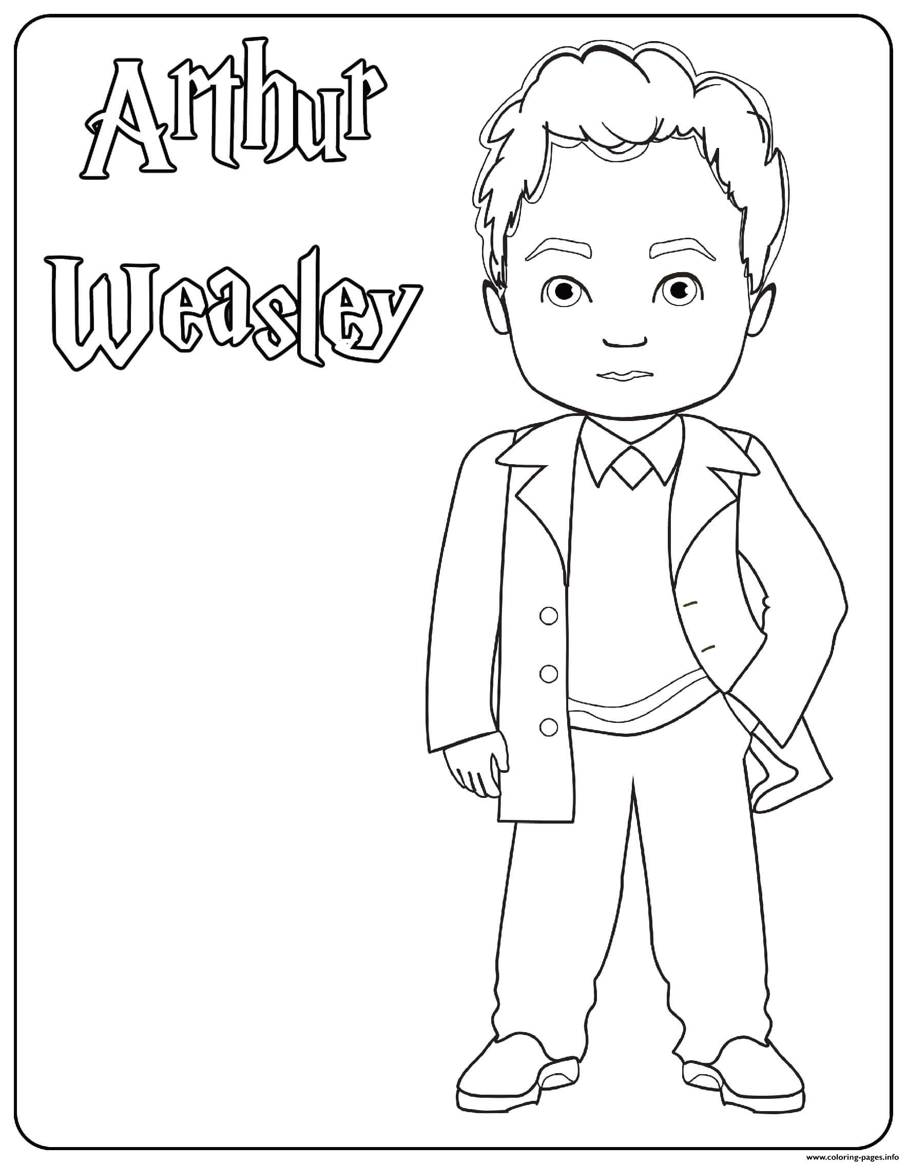 Arthur Weasley coloring