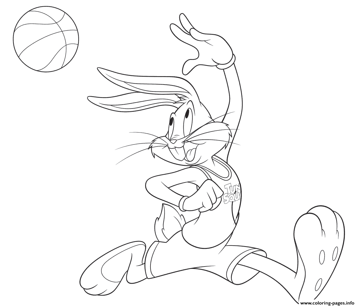 bugs bunny basketball coloring pages printable
