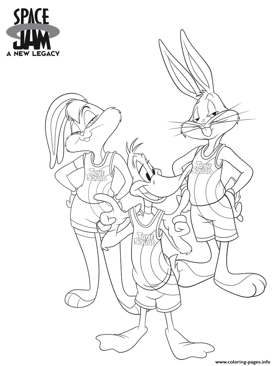 looney tunes in space jam 2 coloring pages printable