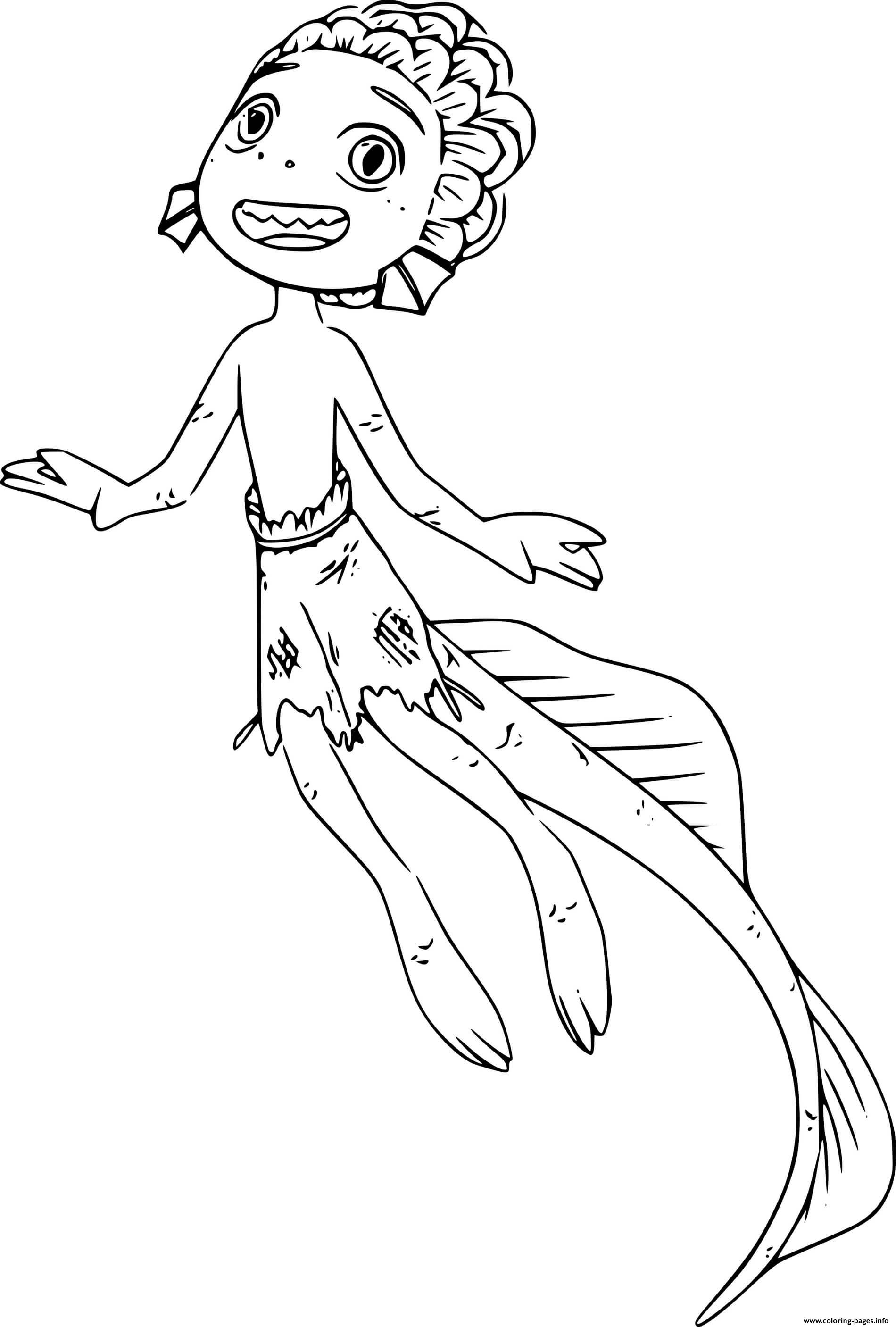 Happy Luca Sea Monster coloring