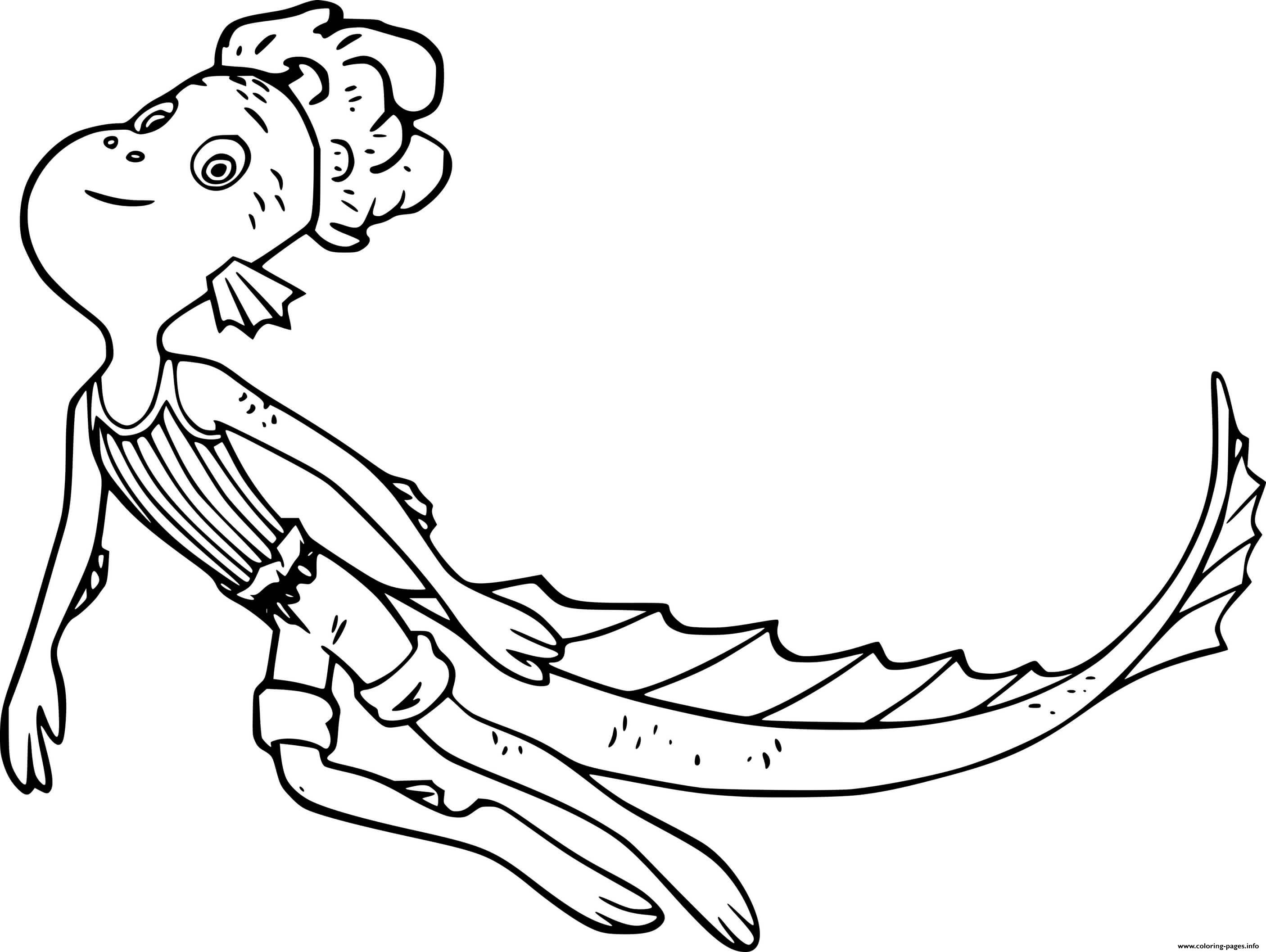 Alberto Sea Monster Swimming coloring