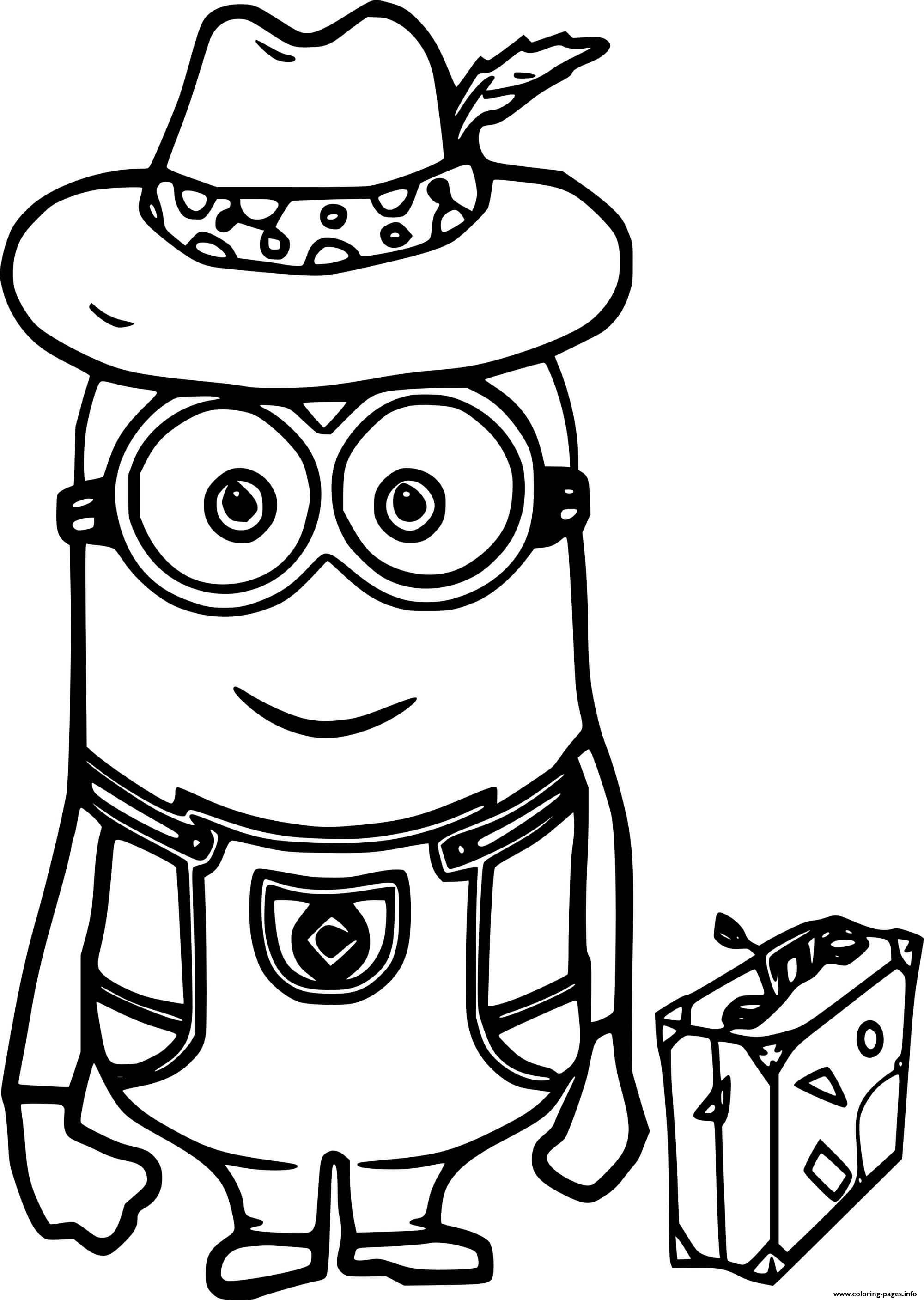 Dave Minion In The Hat coloring