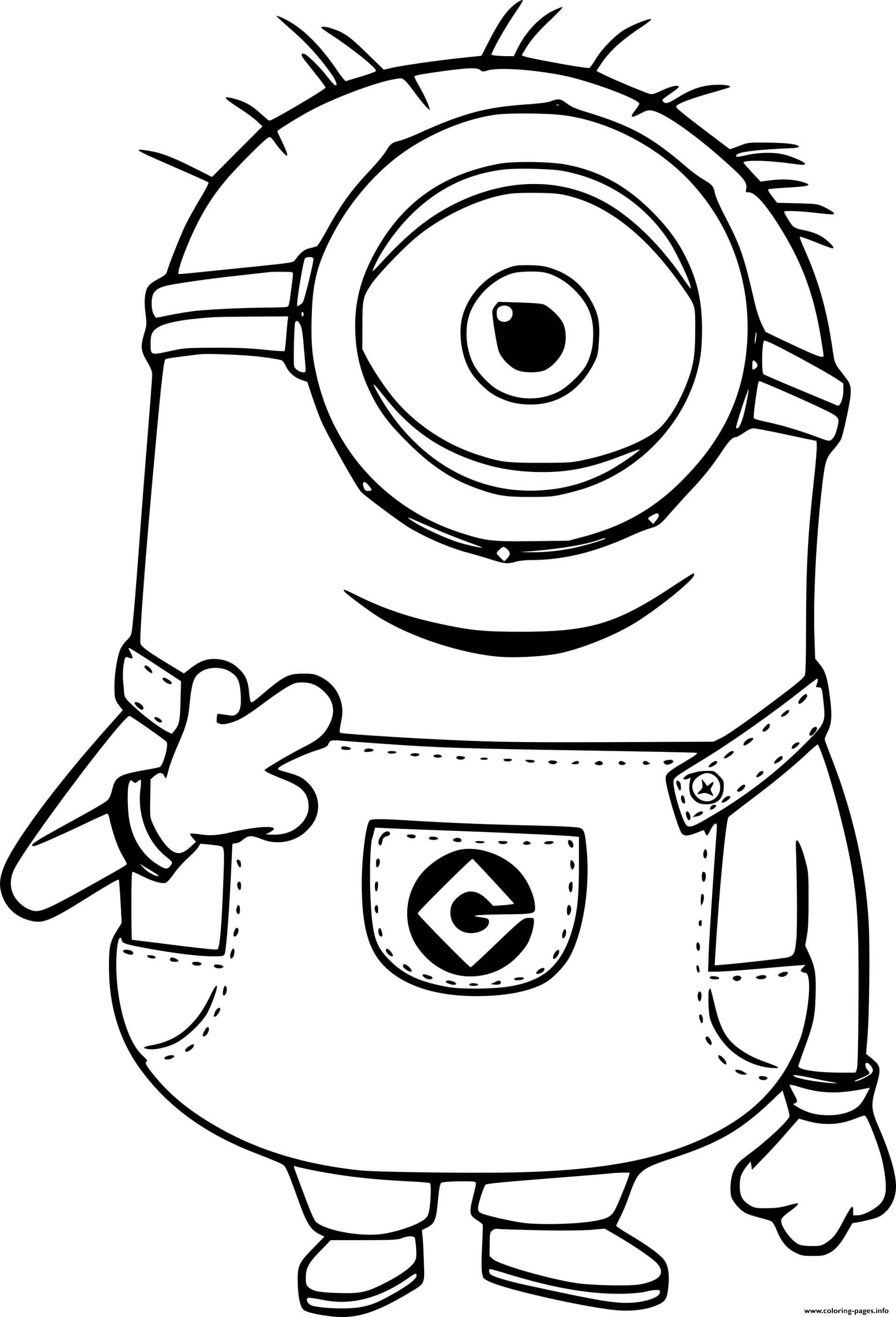 Stuart Minion Coloring Pages Printable