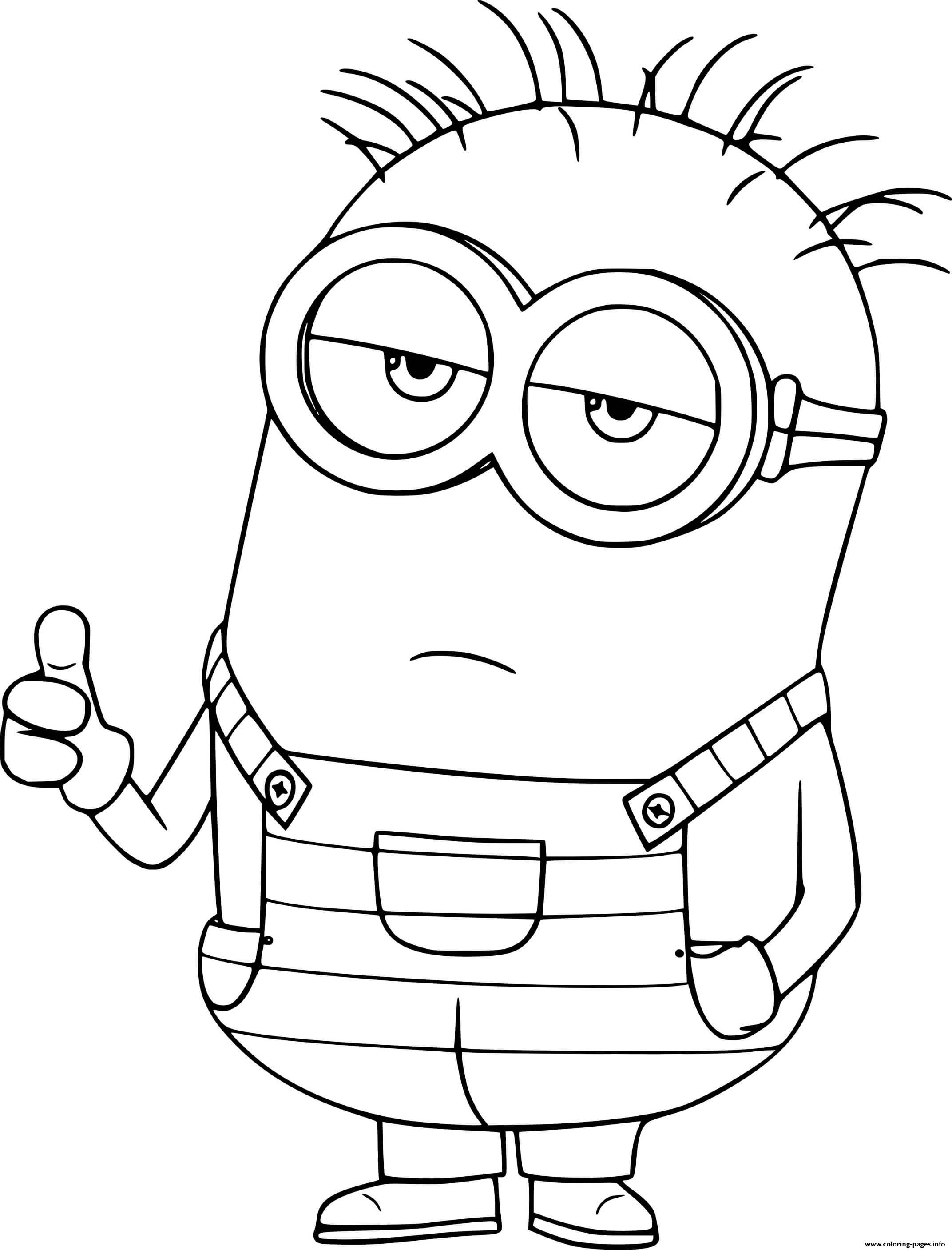 Phil Minion Thumbs Up coloring