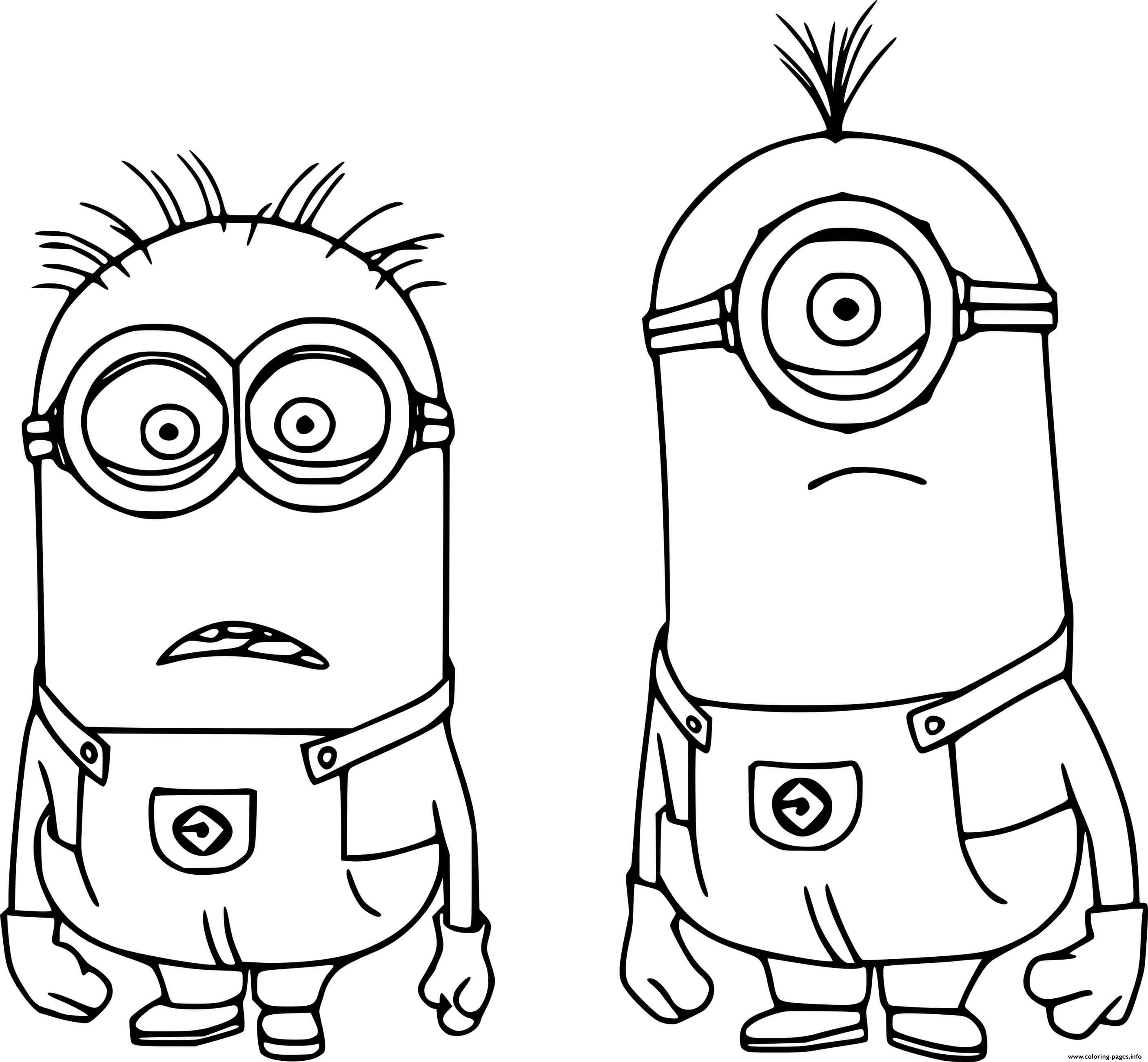 Minions Surprised coloring