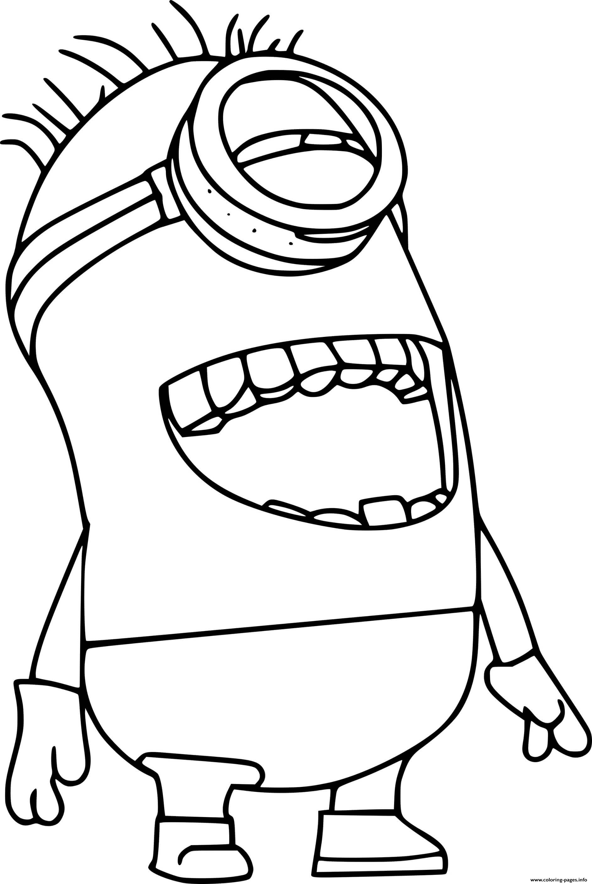 One Eye Minion Laughing coloring
