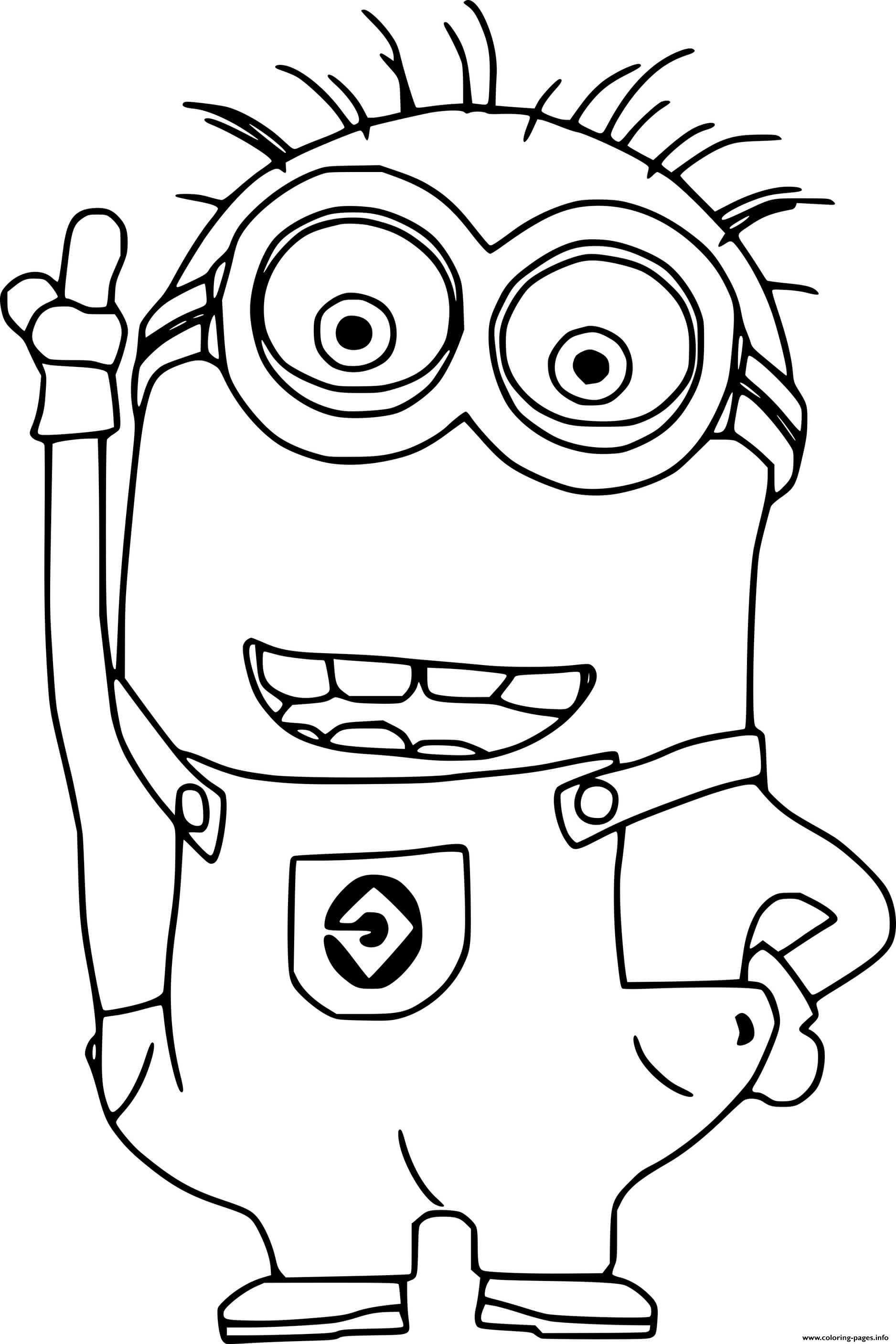 Phil Minion Is Happy coloring