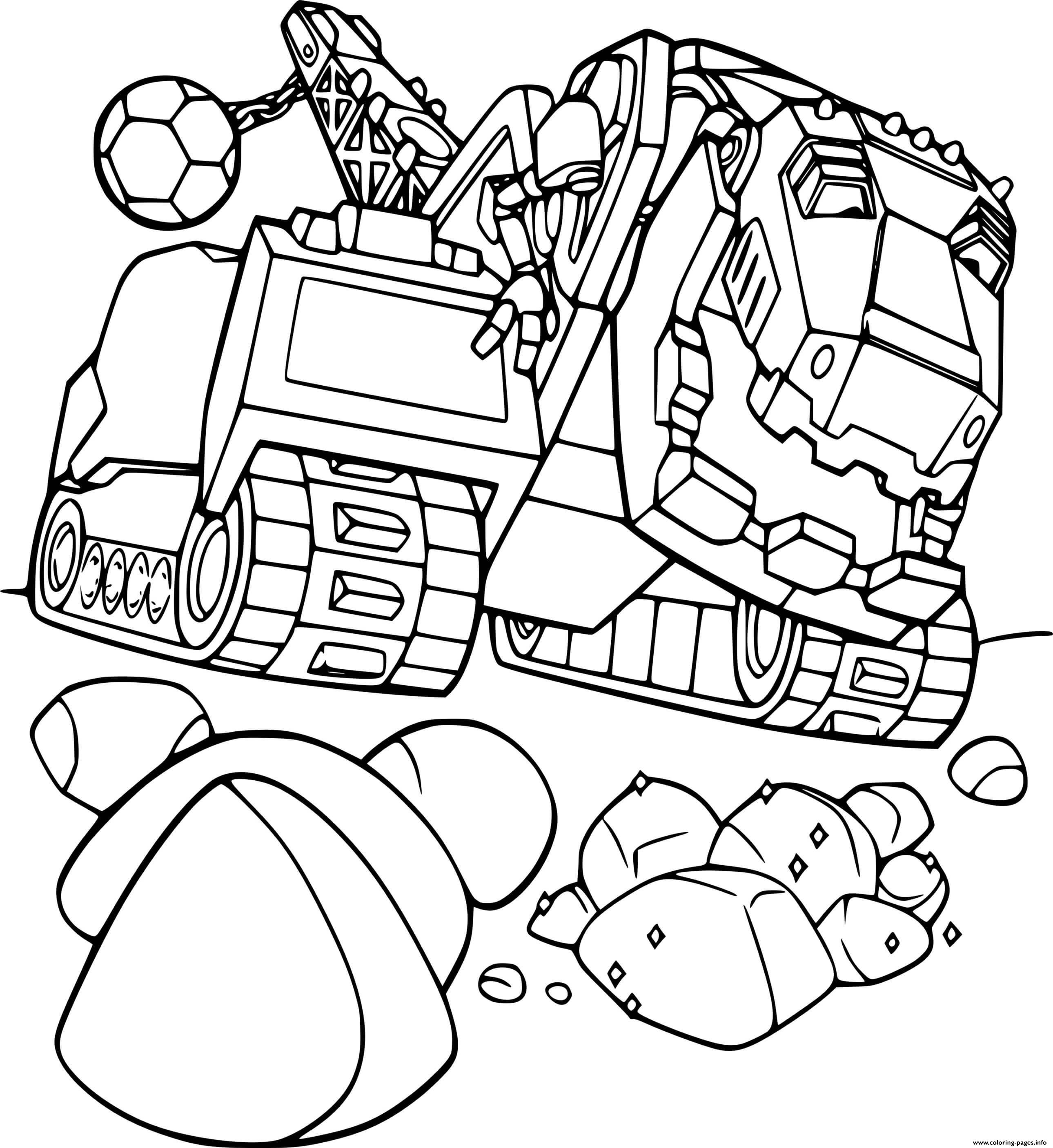 Ty Rux And Rocks Dinotrux coloring