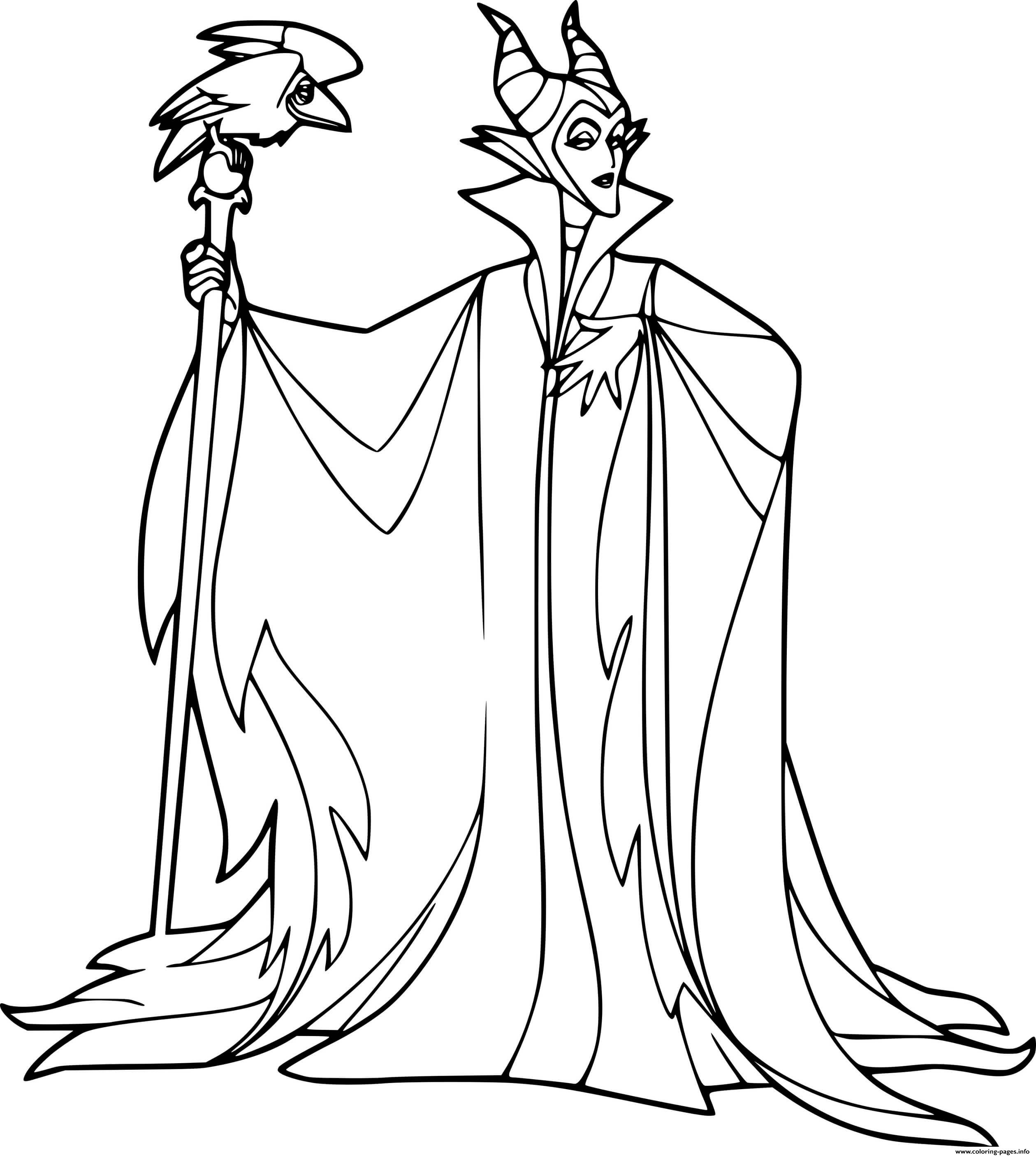 Maleficent From Sleeping Beauty Coloring page Printable