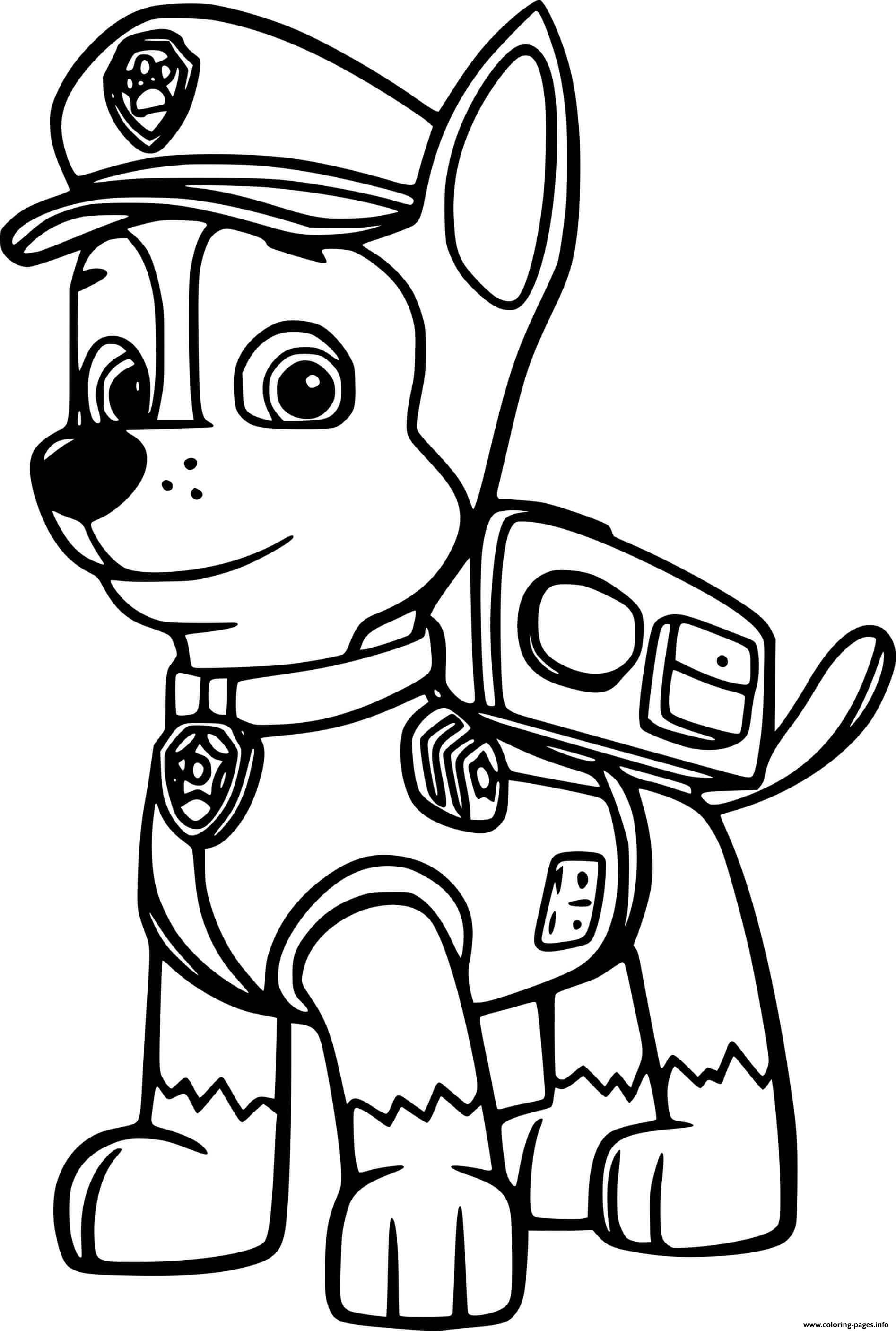 Simple Chase From Paw Patrol coloring