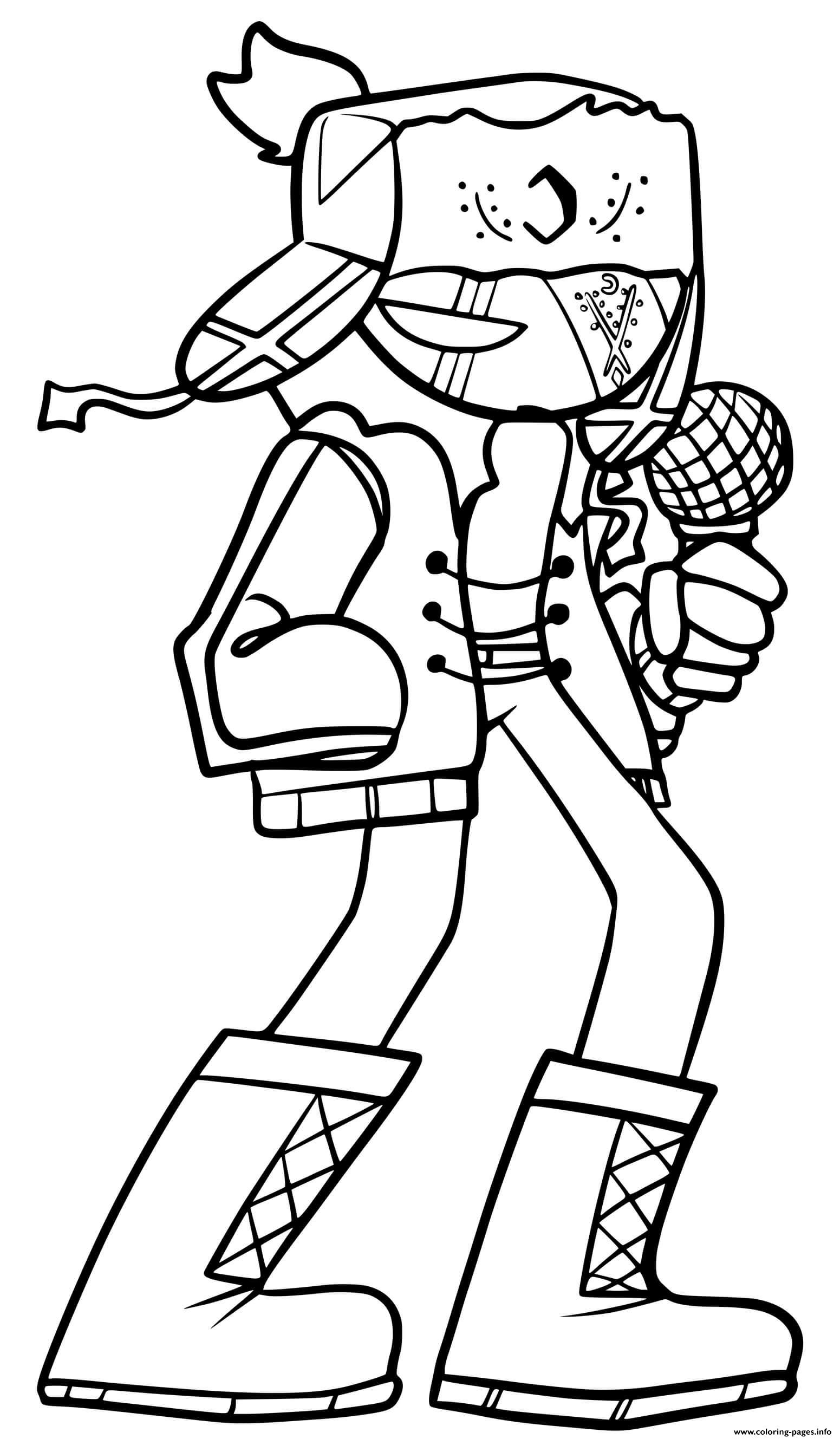 Ruv Friday Night Funkin Coloring Page Printable