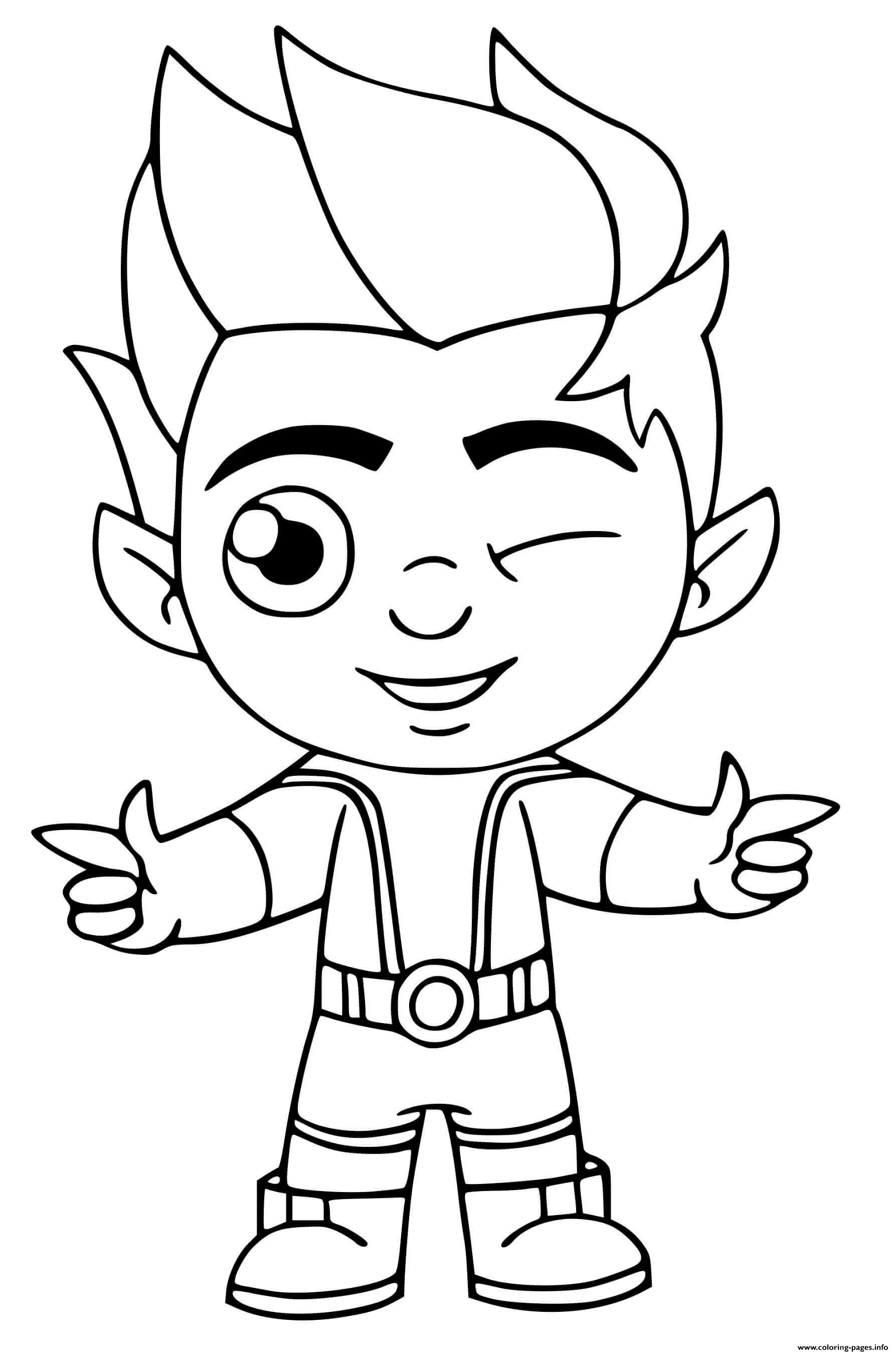 Beast Boy Fornite Coloring page Printable