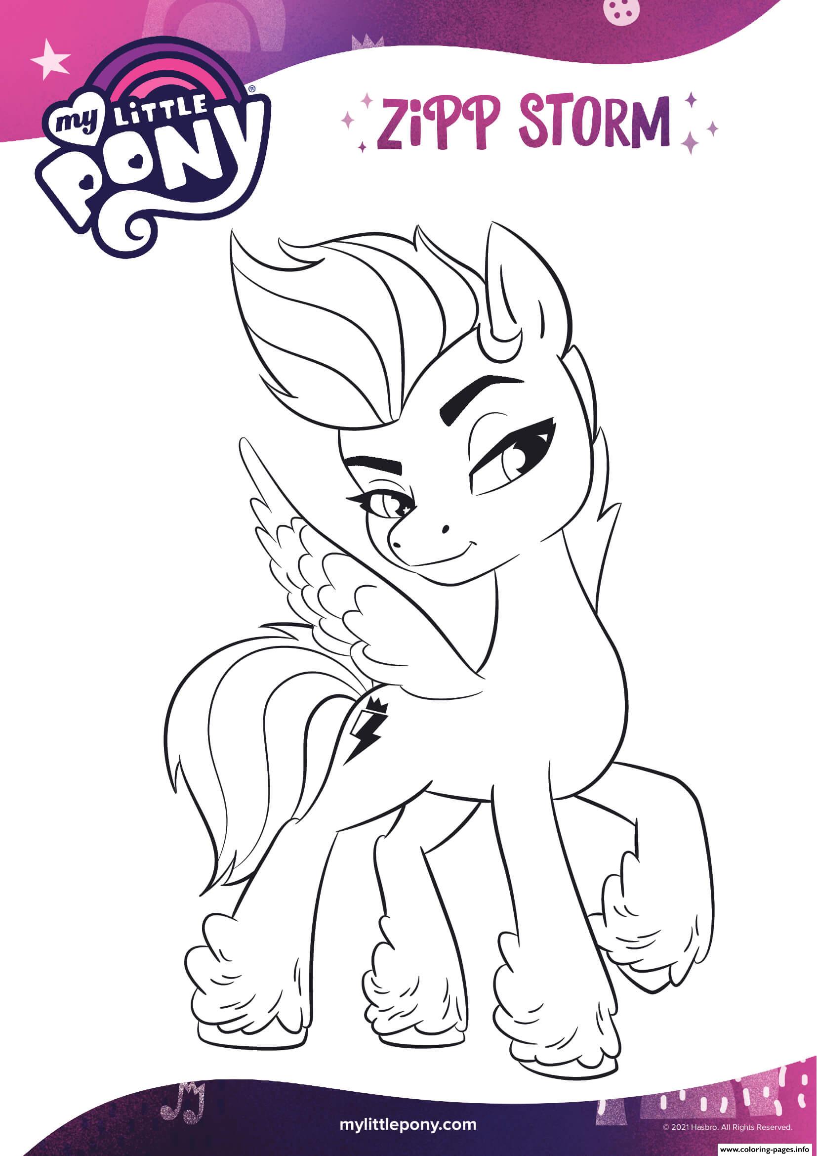 Zipp Storm Is The Athletic Daredevil Princess Of Zephyr Heights Mlp 5 coloring