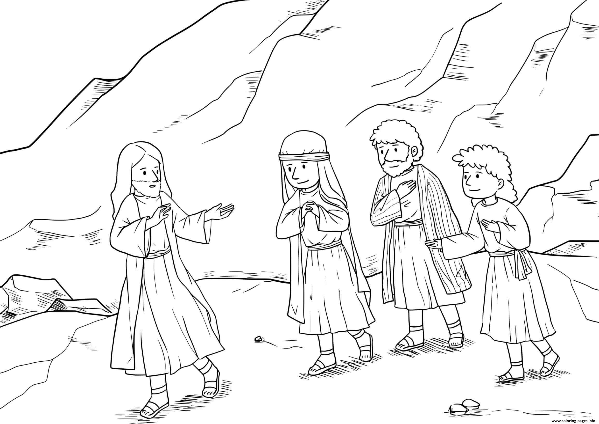 Transfiguration Matthew 17 1 9 04 Coloring Page Printable