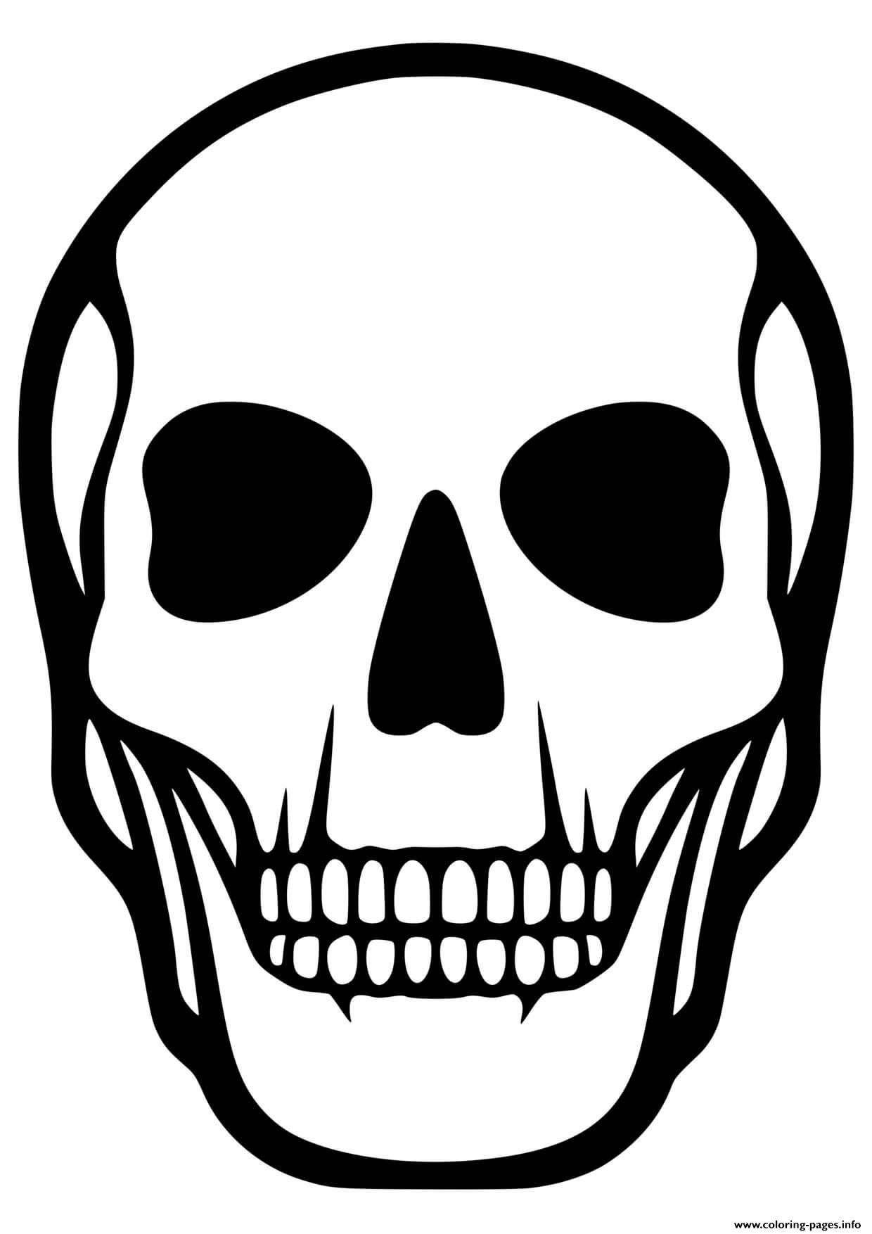 Human Skull Skeleton A4 coloring