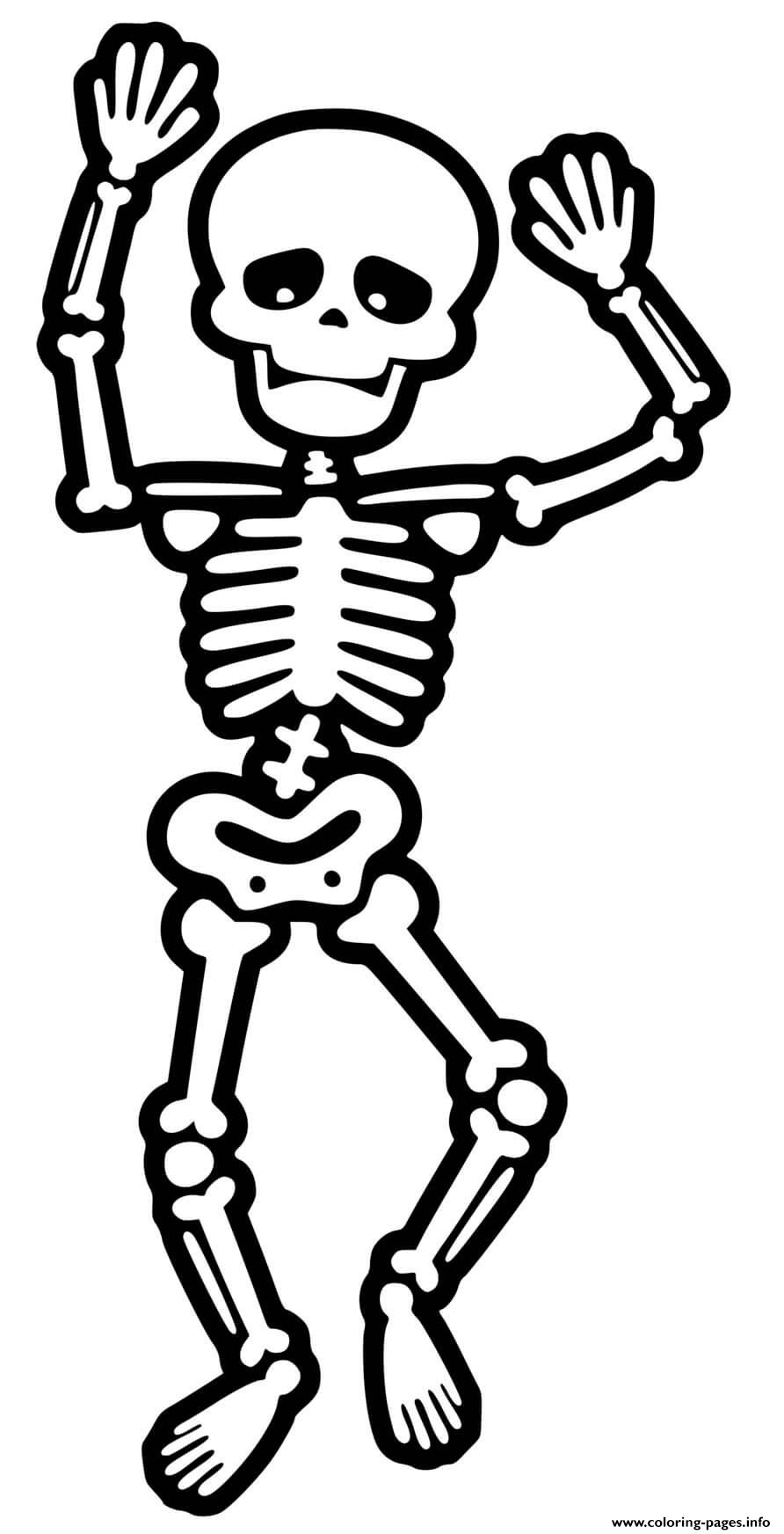 Dancing Skeleton A4 coloring