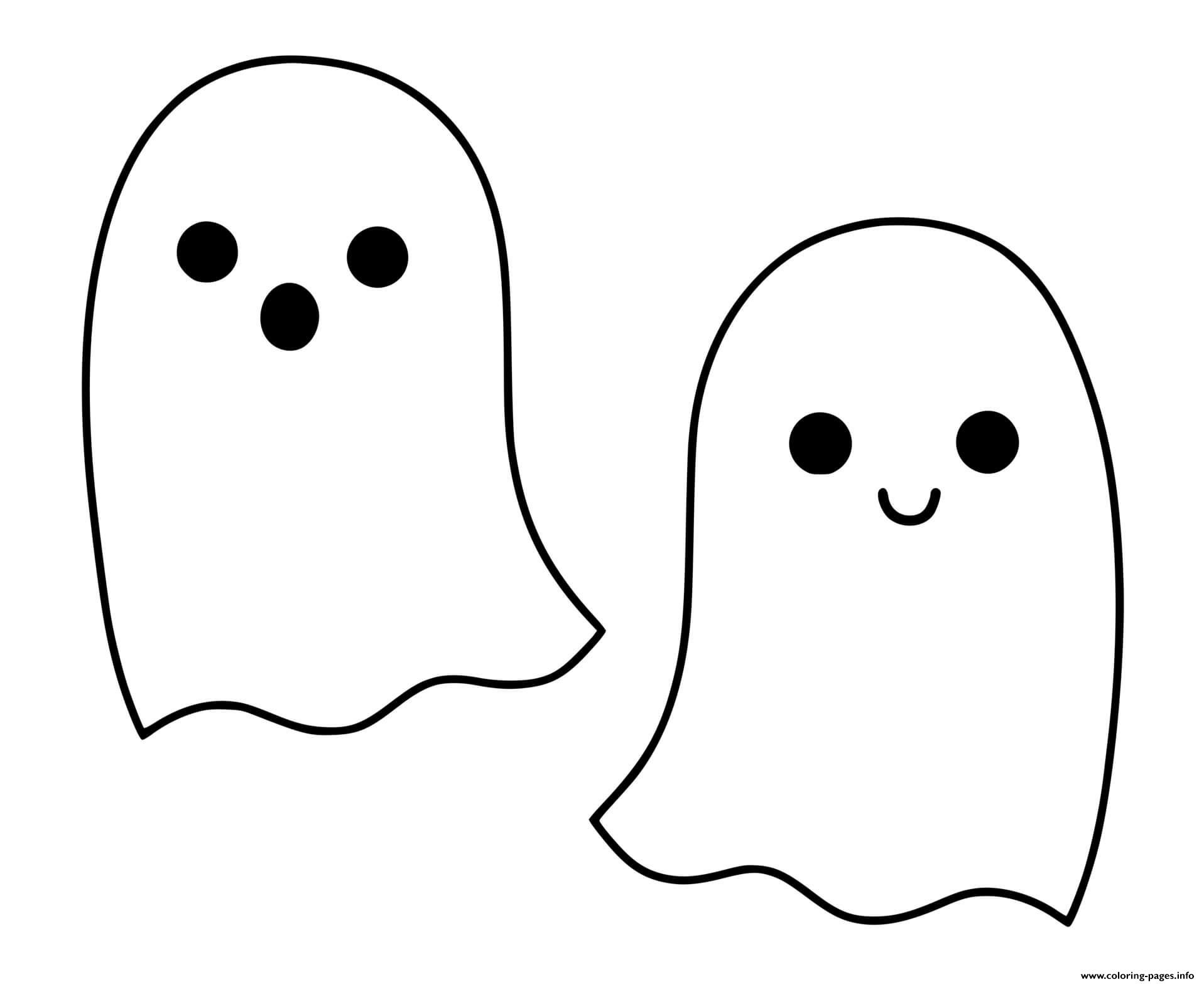 Cute Ghosts Brothers coloring