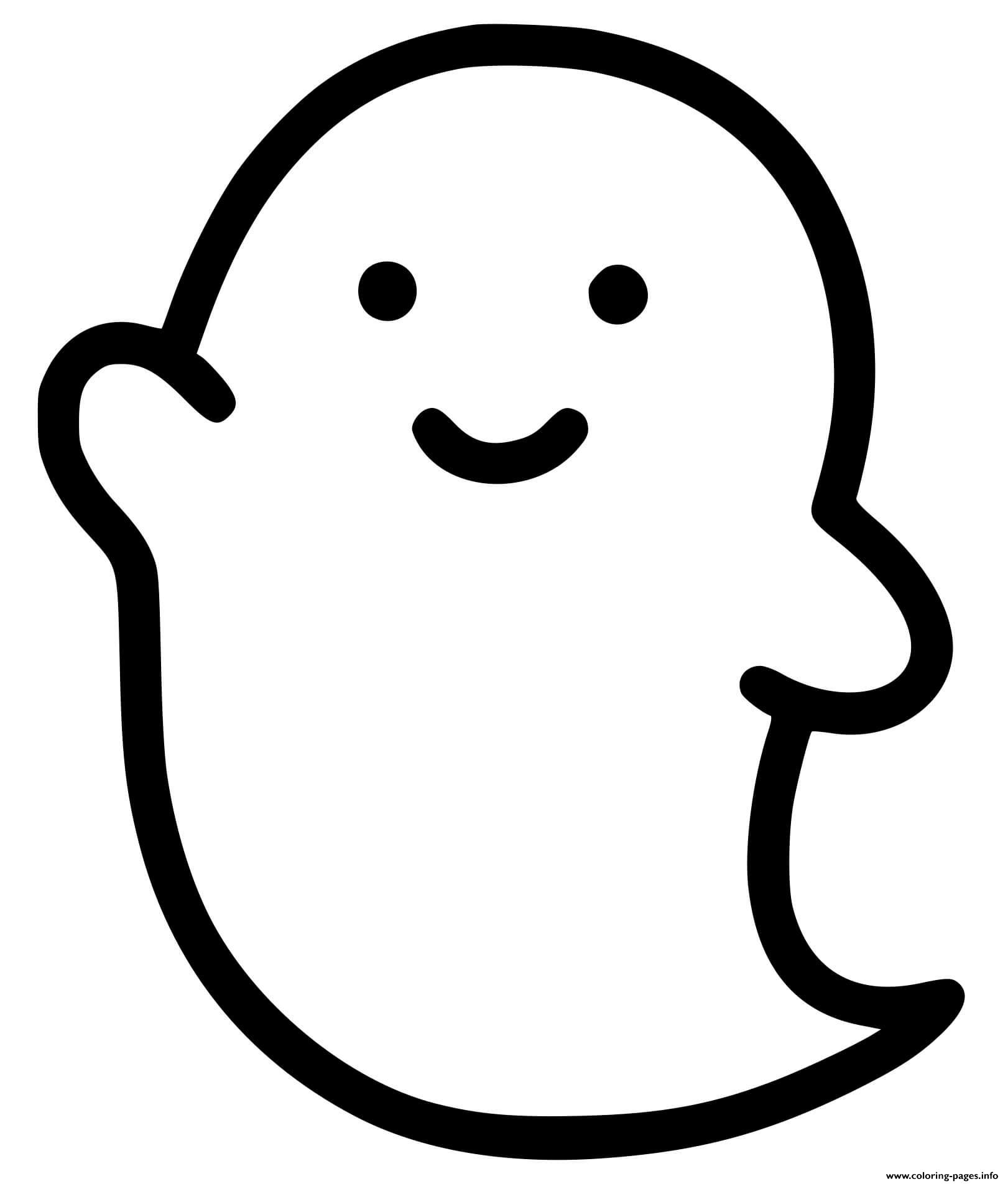 Cute Ghost Easy Halloween coloring