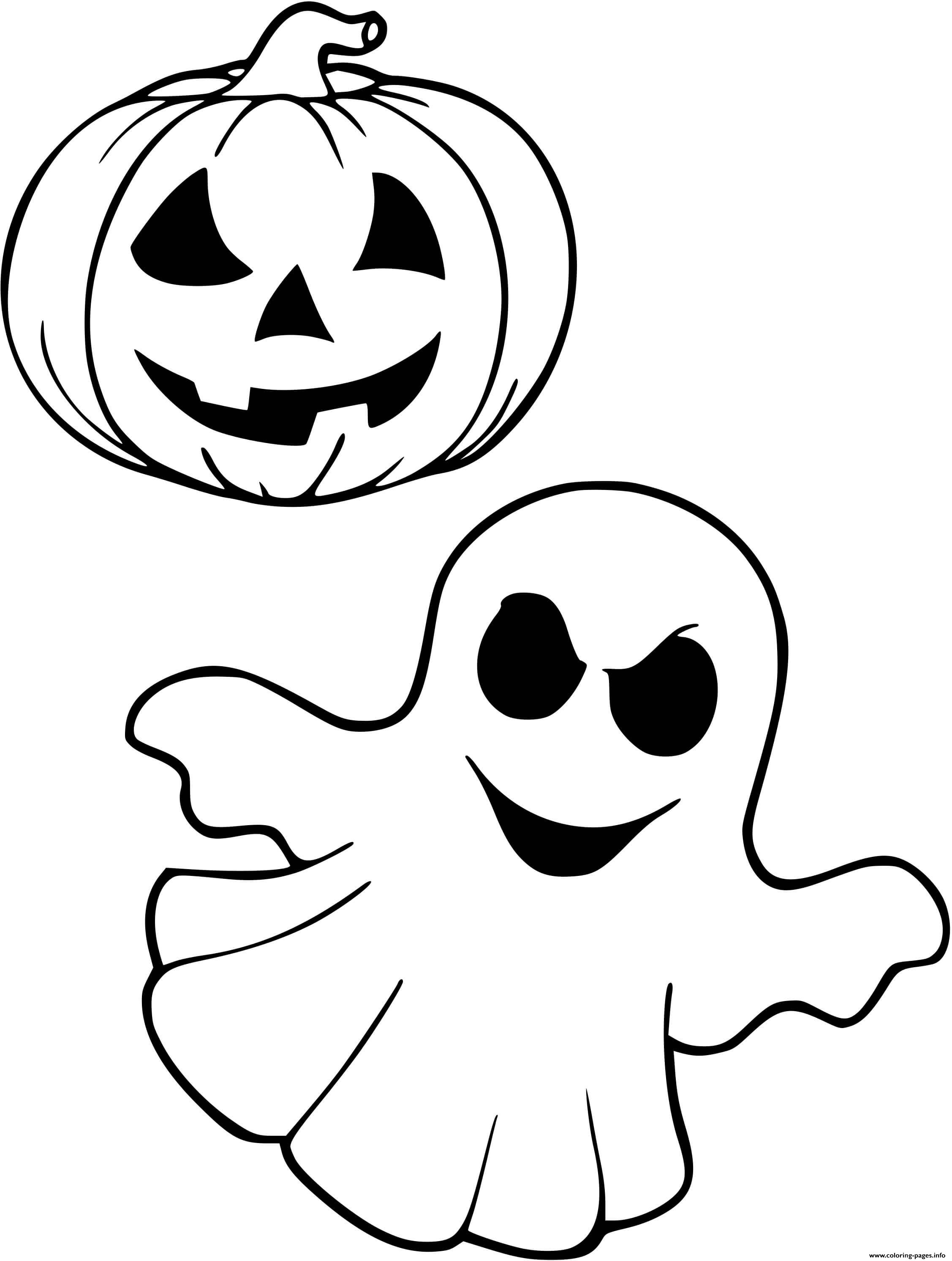 Ghost Pumpkin Halloween Kids coloring