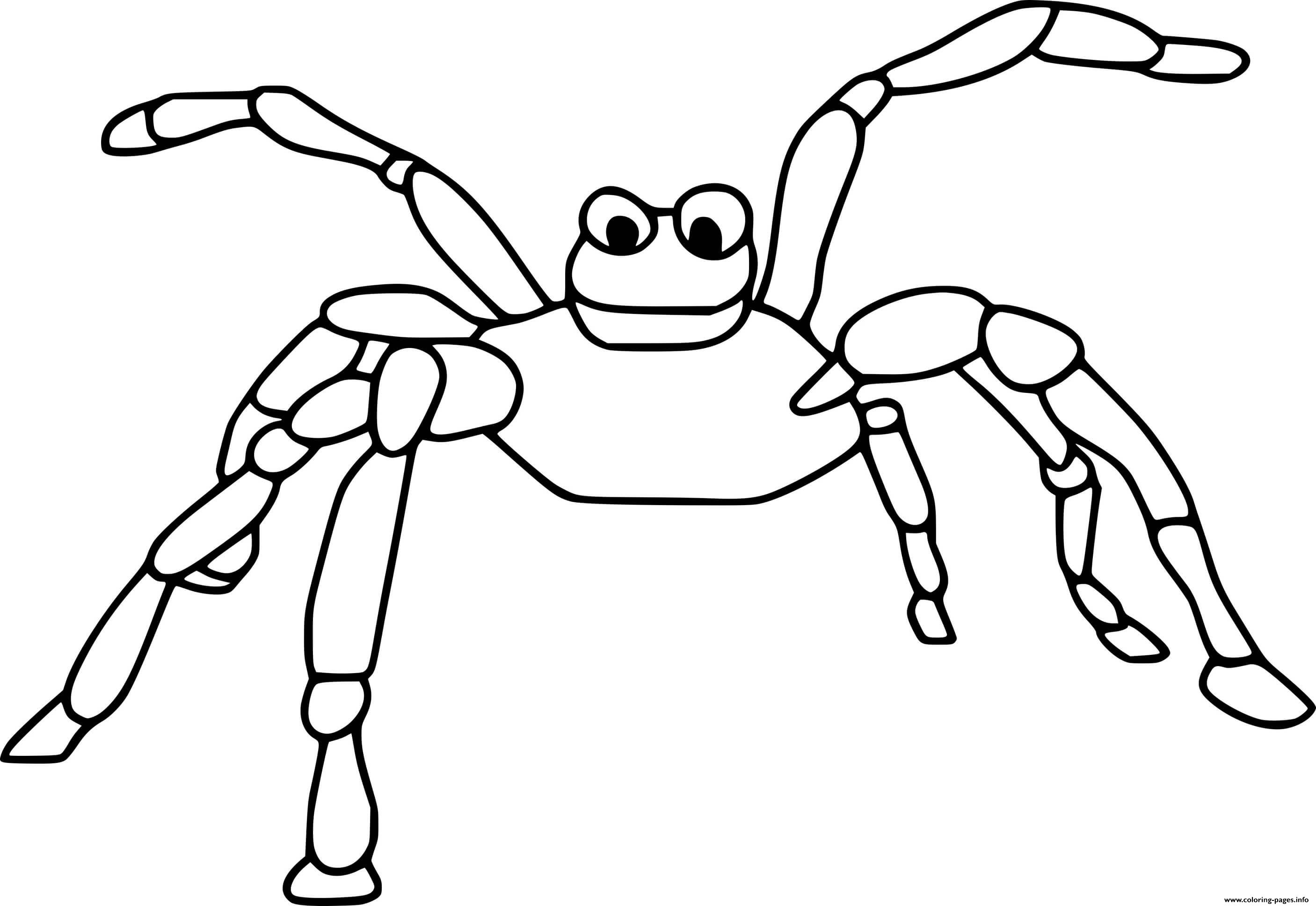 Cartoon Scary Spider coloring