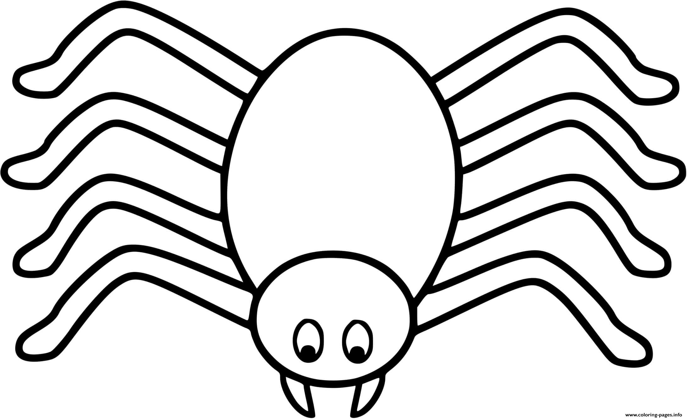 Easy Spider Simple coloring