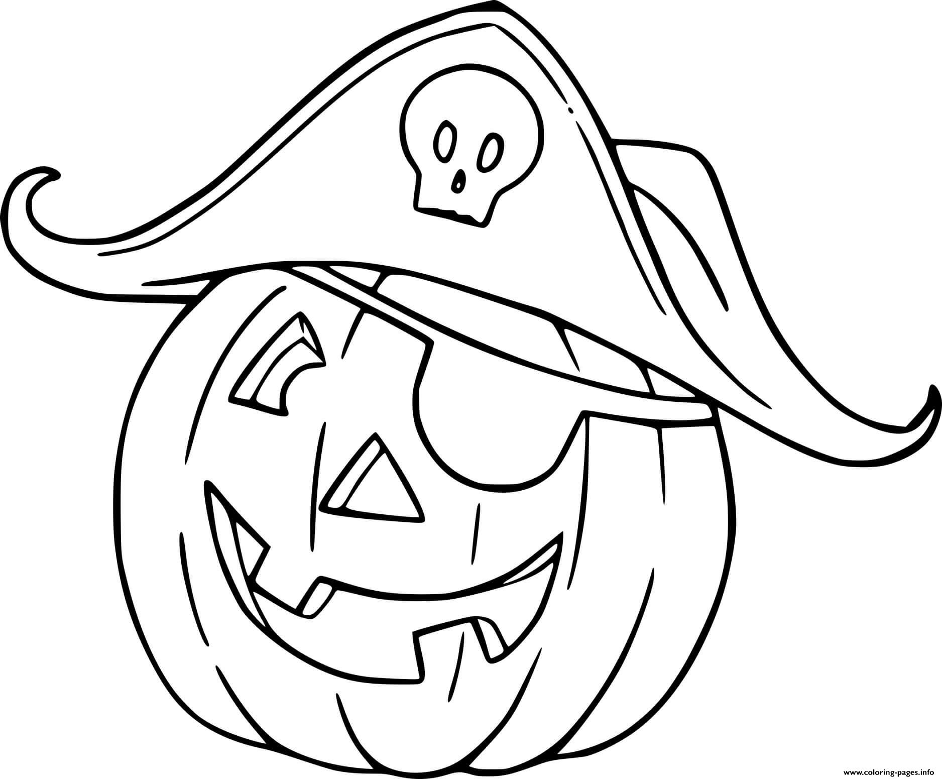 Jack O Lantern Pirate coloring