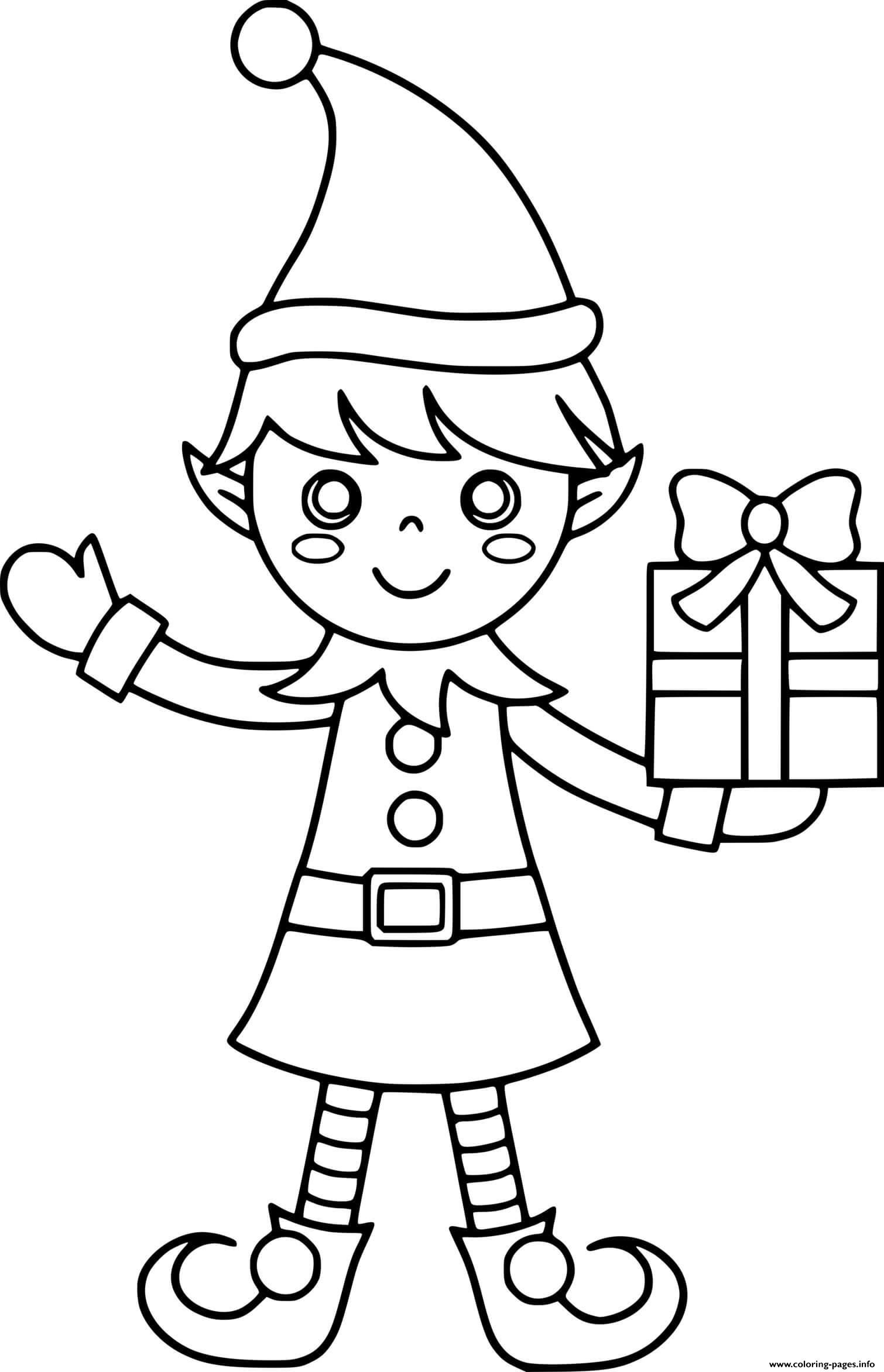 little-elf-bring-a-gift-coloring-page-printable