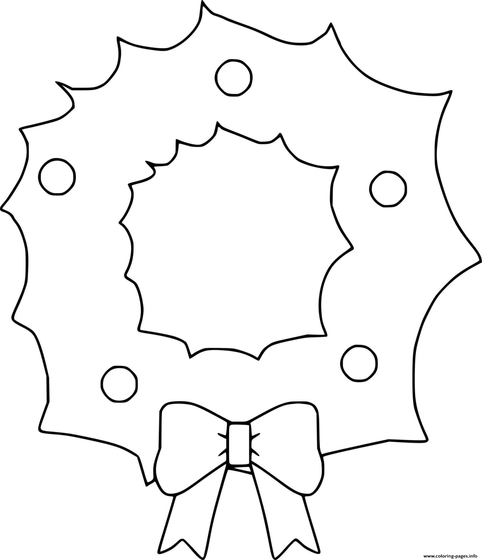 Very Easy Christmas Wreath coloring
